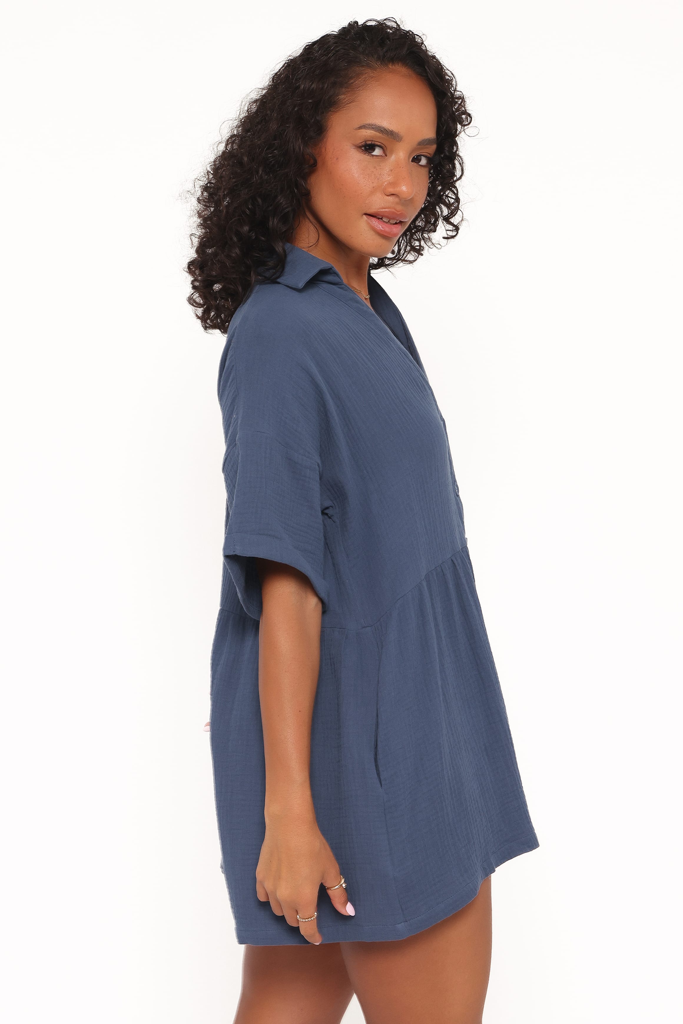 Petal and Pup USA PLAYSUITS Winny Romper - Denim Blue