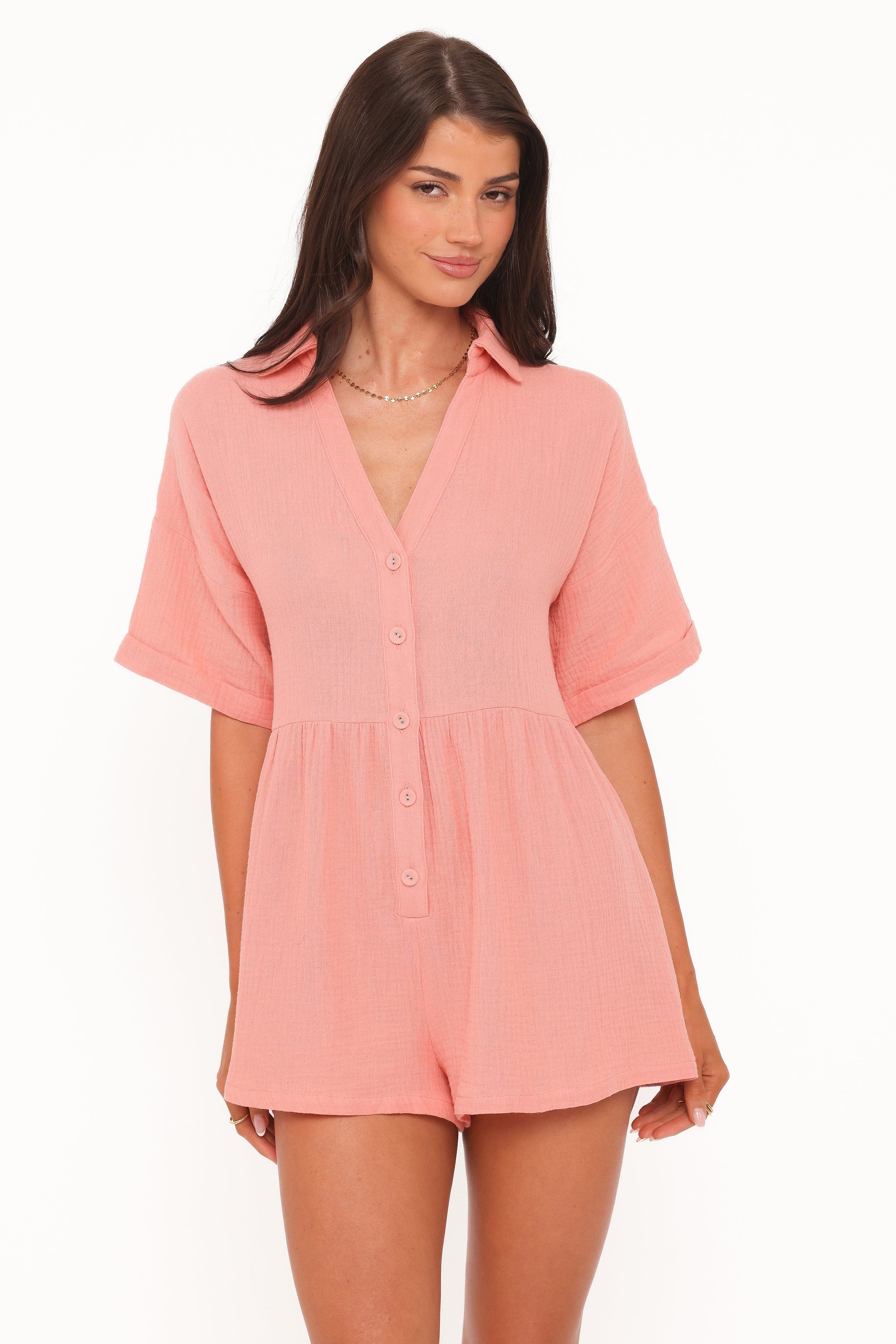 Petal and Pup USA PLAYSUITS Winny Romper - Orange Sherbet