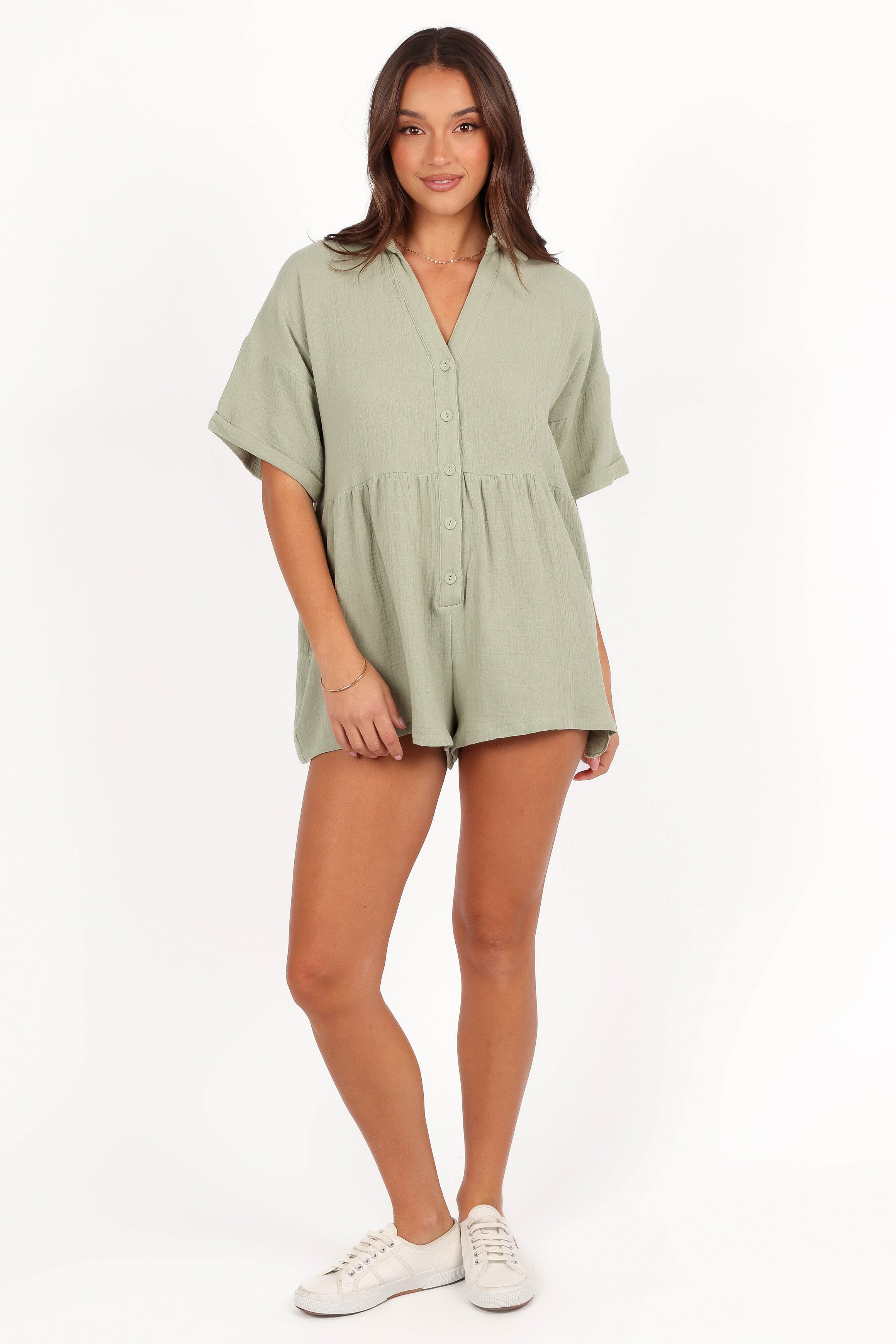 Petal and Pup USA PLAYSUITS Winny Romper - Sage Green