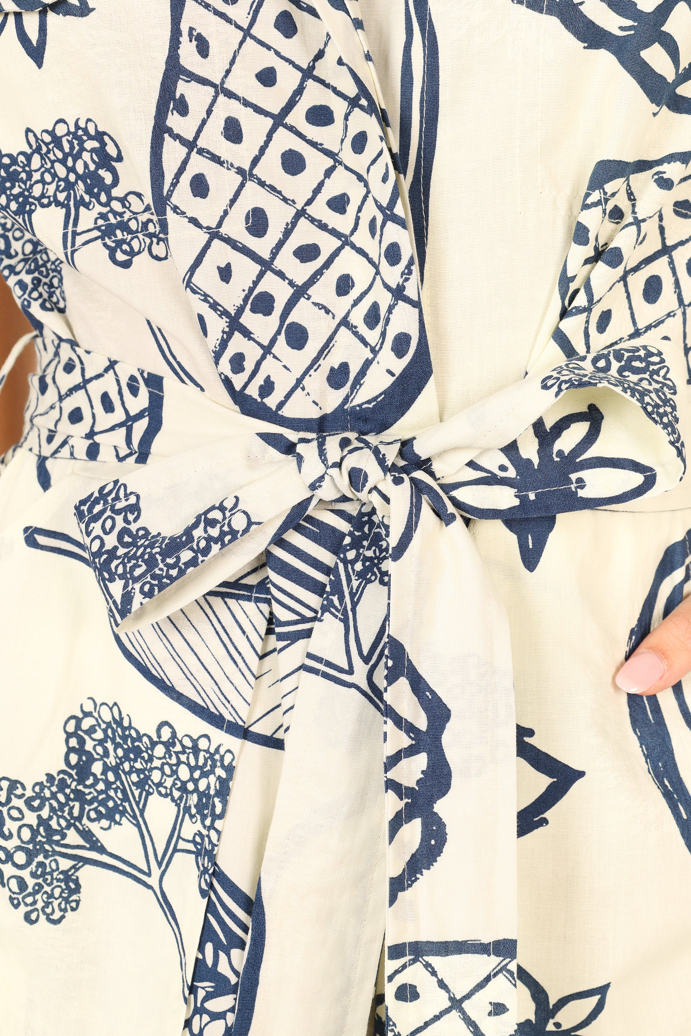 Petal and Pup USA Rompers Georgina Tie Waist Romper - Navy