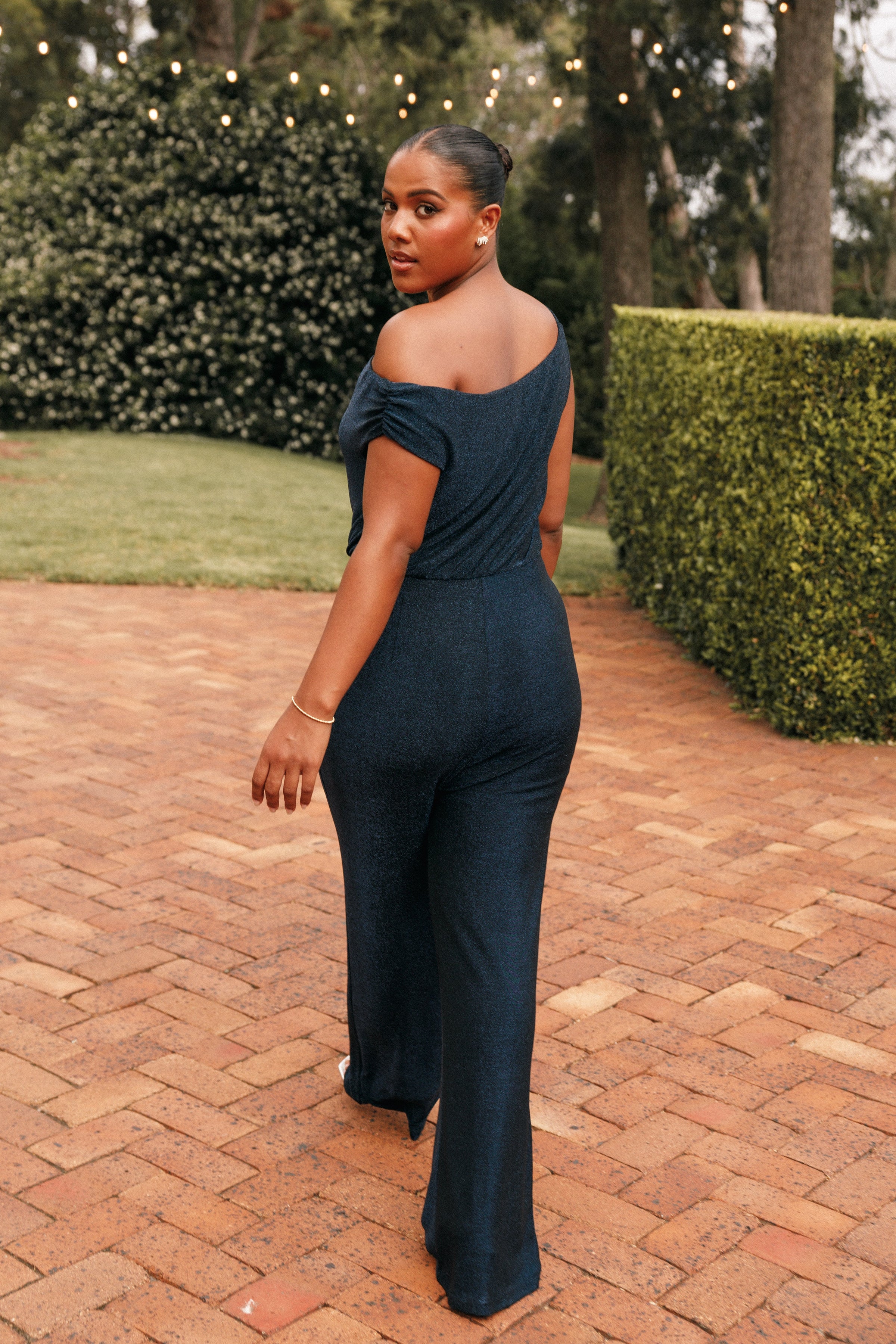 Petal and Pup USA Rompers Heather One Shoulder Jumpsuit - Navy