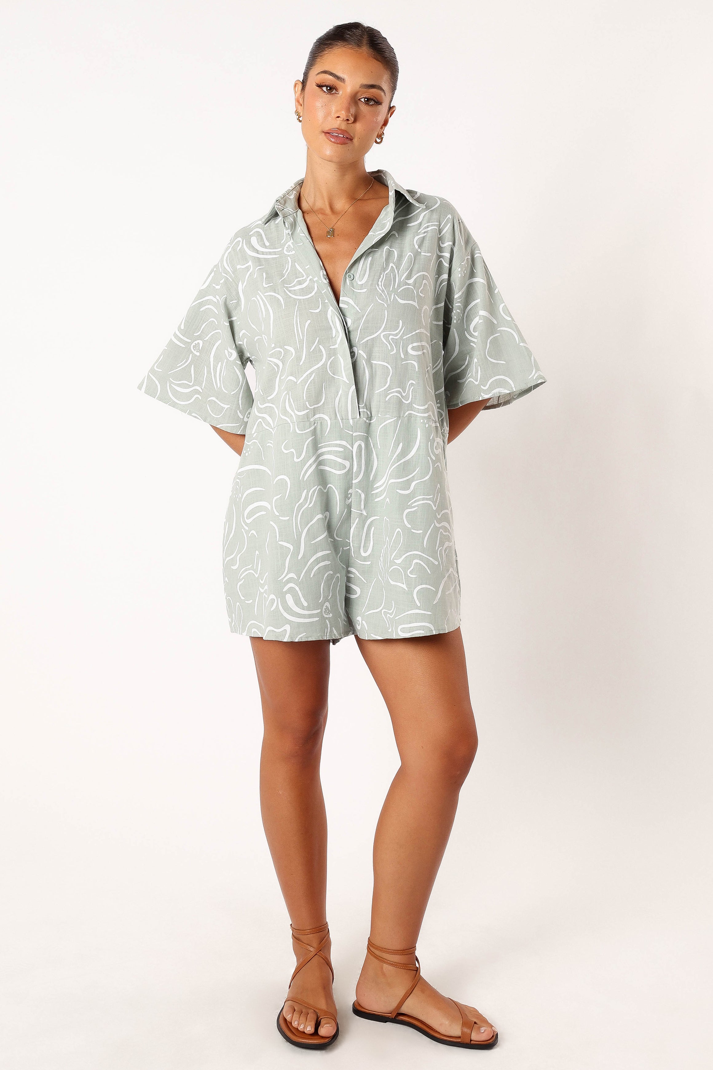 Petal and Pup USA Rompers Kellie Romper - Sage