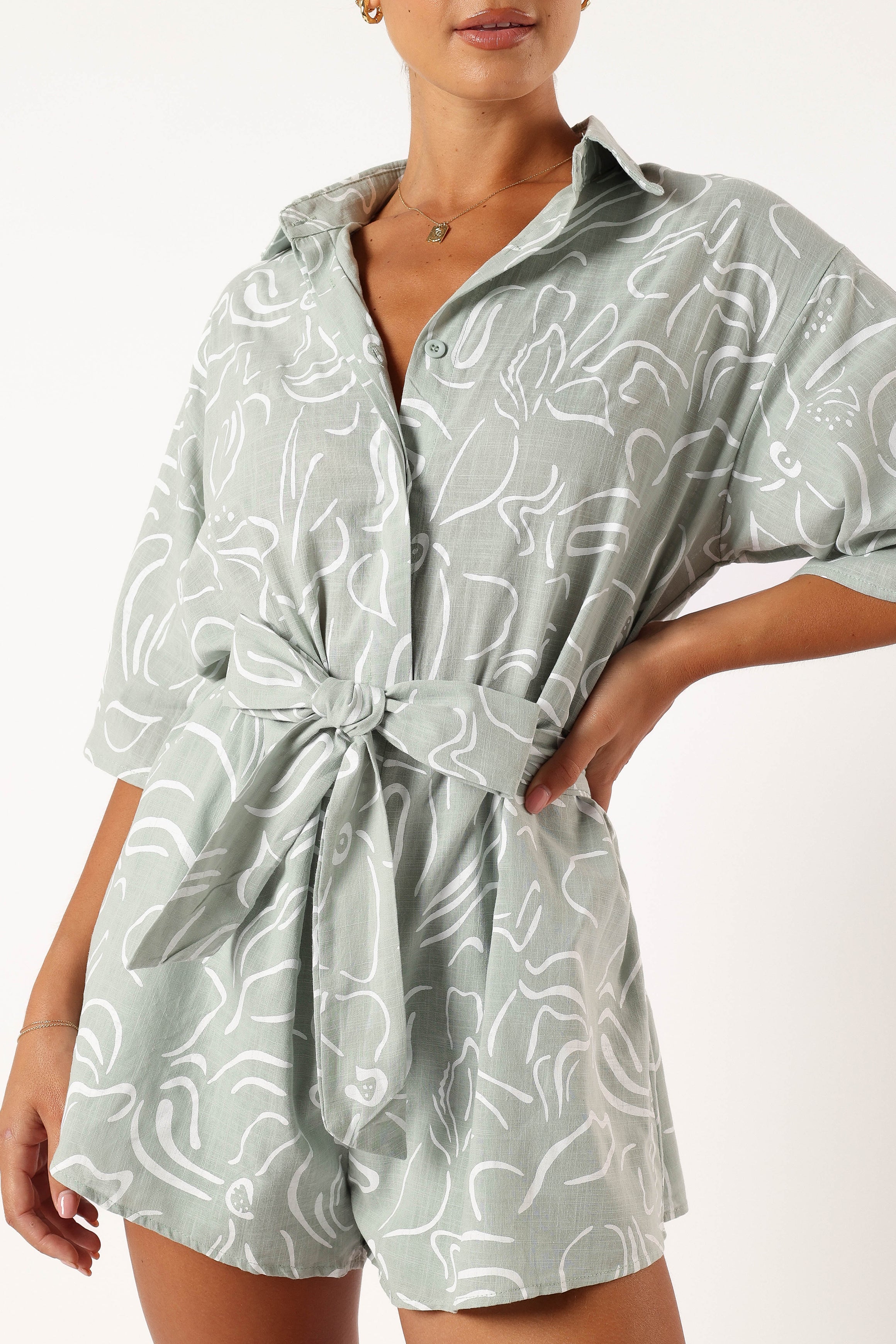 Petal and Pup USA Rompers Kellie Romper - Sage