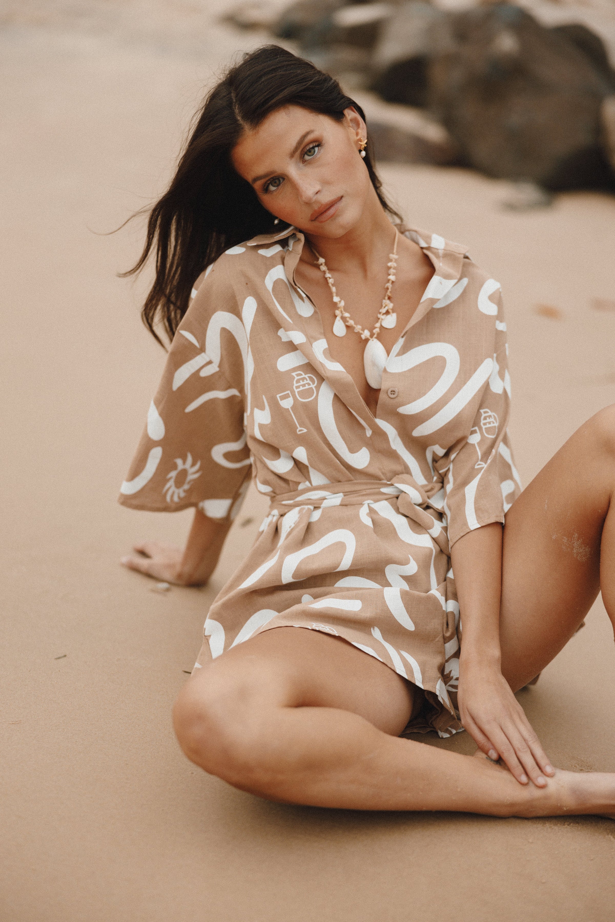 Petal and Pup USA Rompers Kellie Romper - Tan