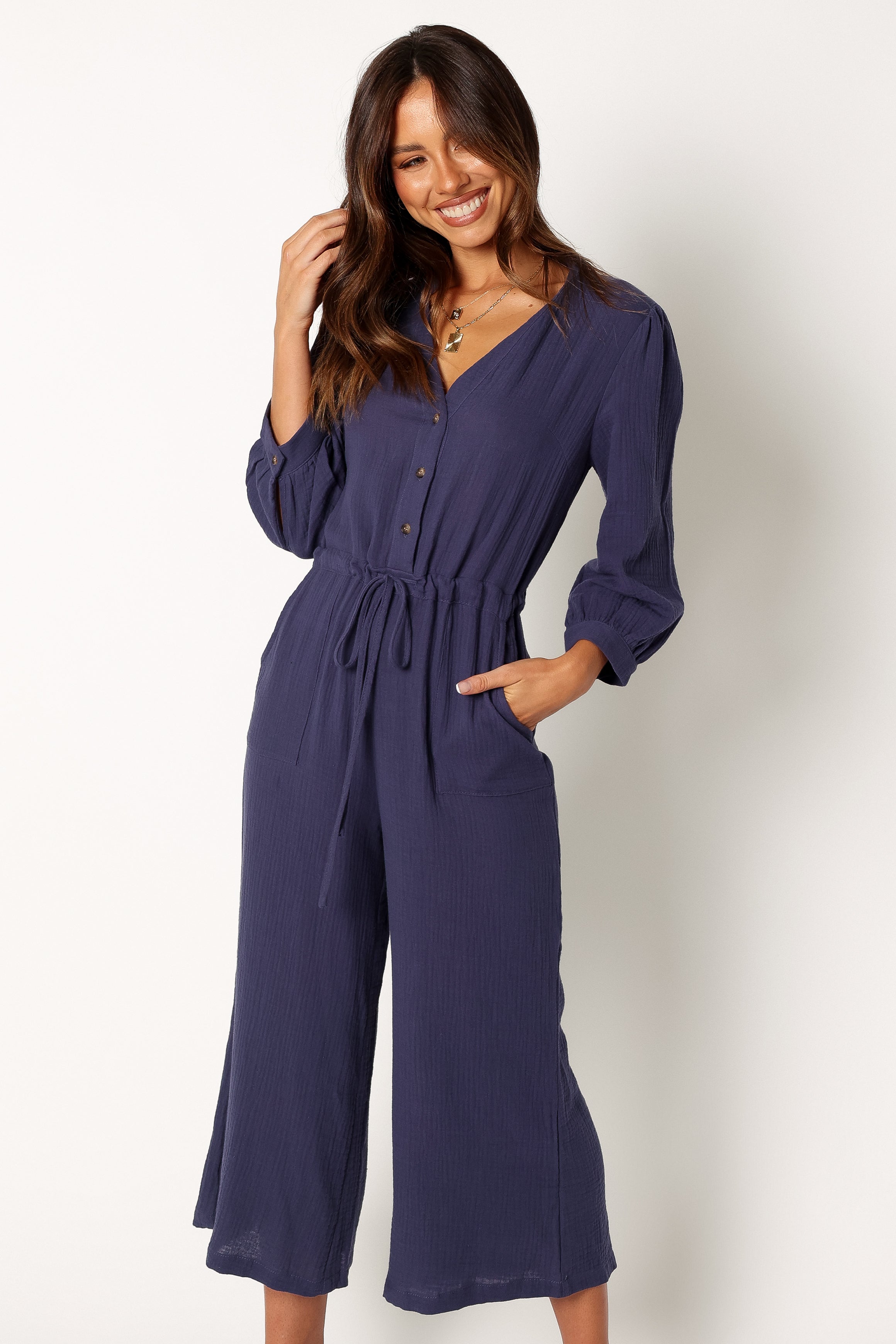 Petal and Pup USA Rompers Roberta Jumpsuit - Navy
