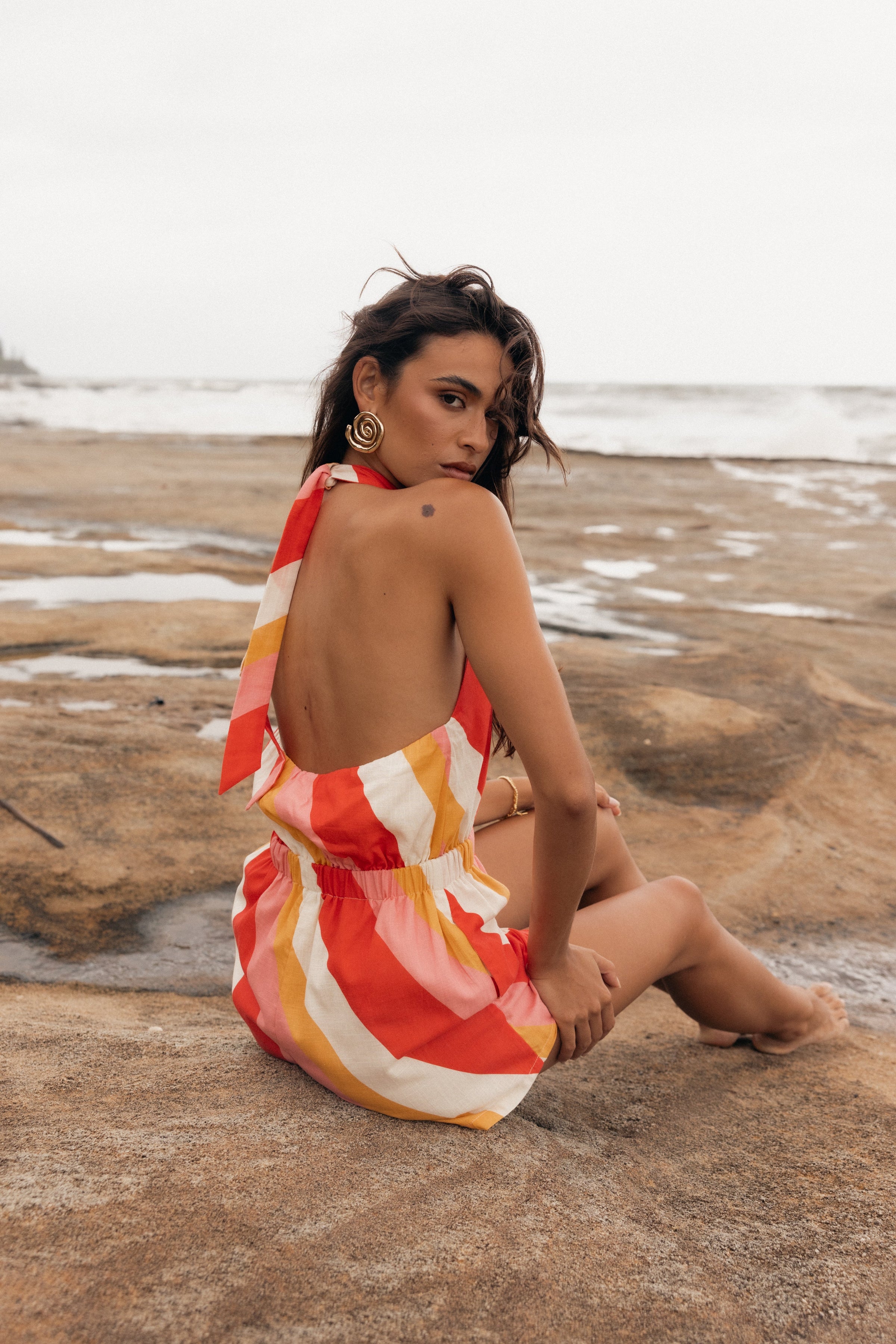 Petal and Pup USA Rompers Silanzo Romper - Pink Stripe