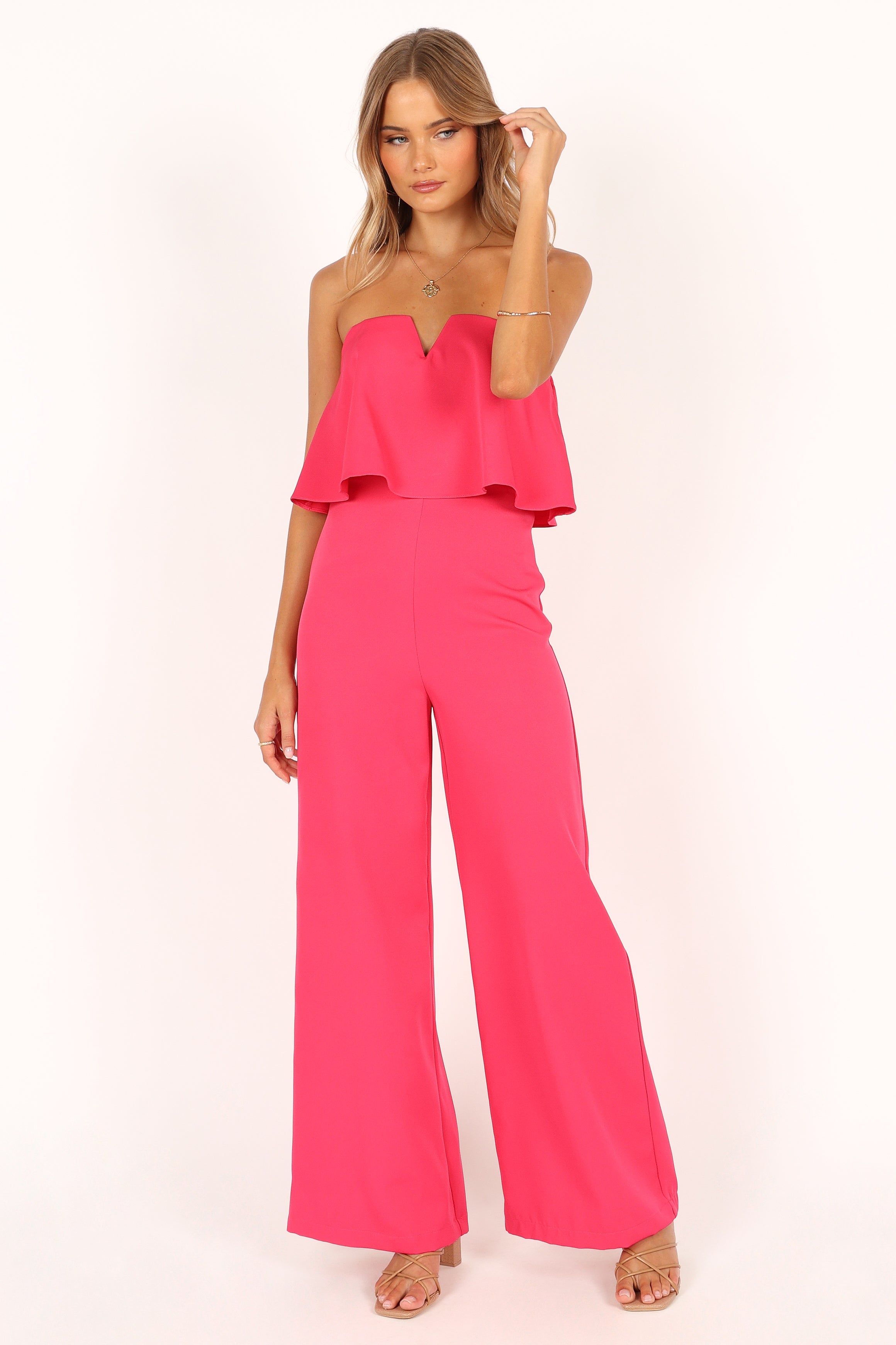 Petal and Pup USA Rompers Sonny Strapless Jumpsuit - Hot Pink