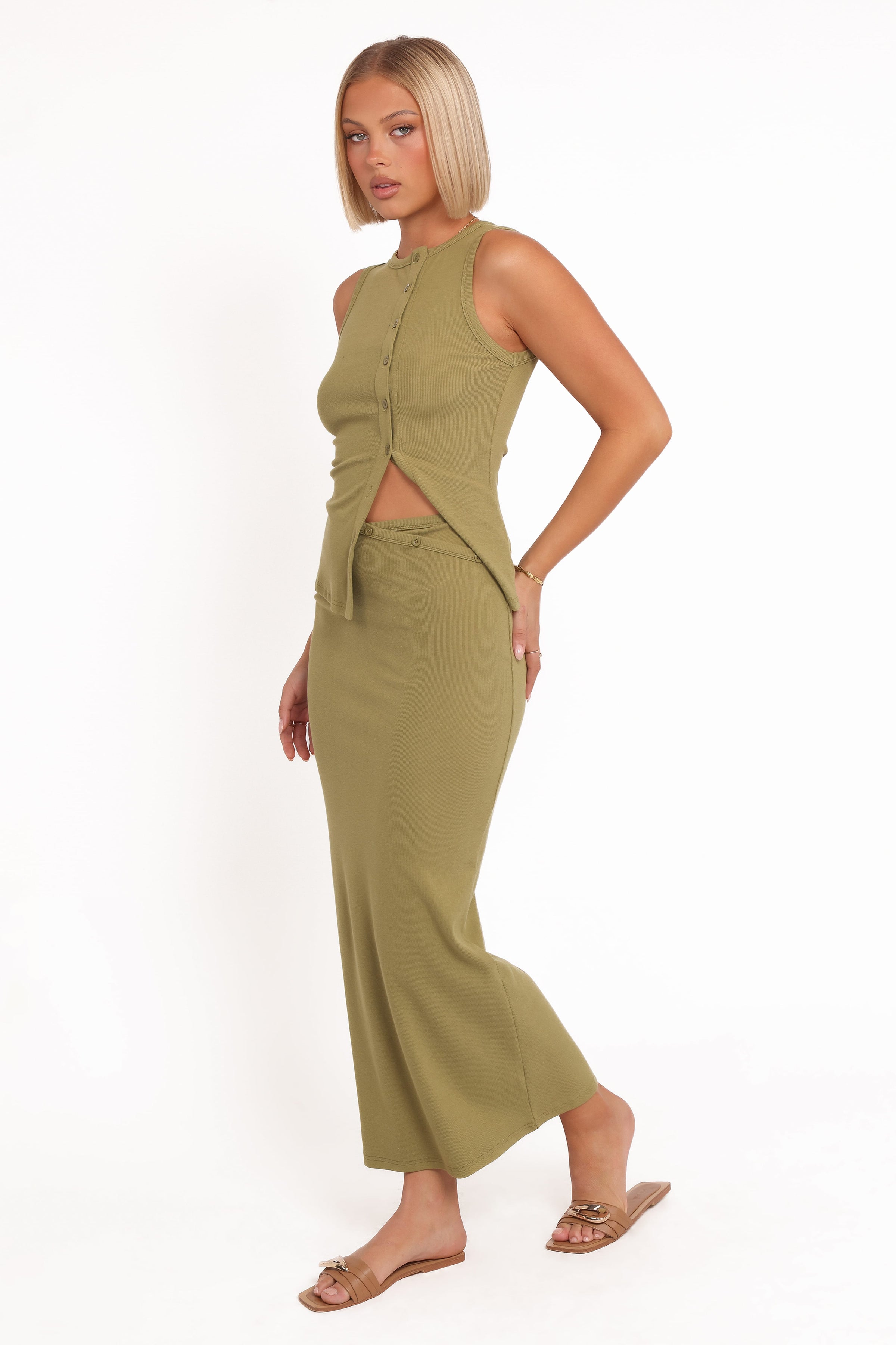 Petal and Pup USA SETS Adeline Two Piece Set - Olive Green