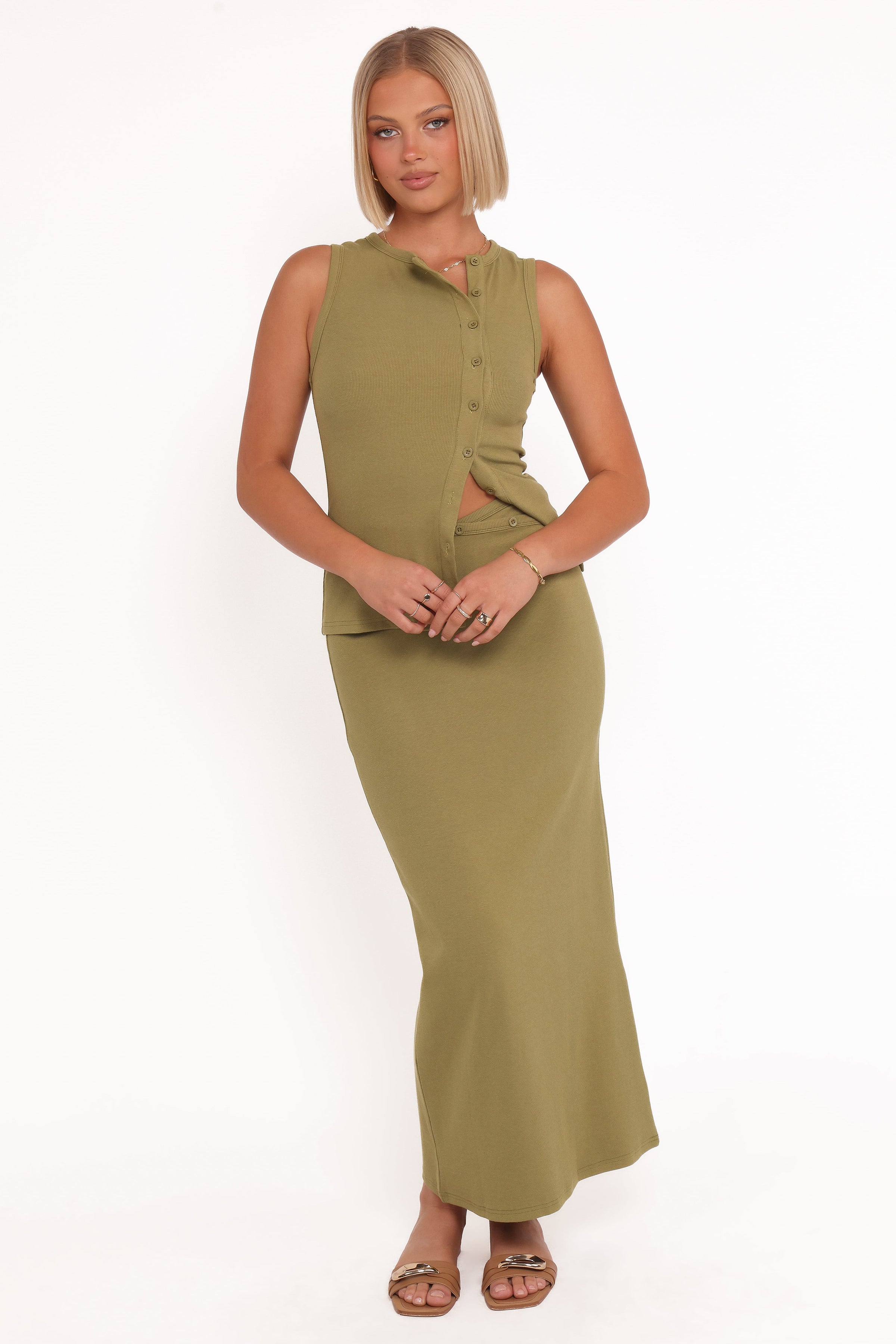 Petal and Pup USA SETS Adeline Two Piece Set - Olive Green