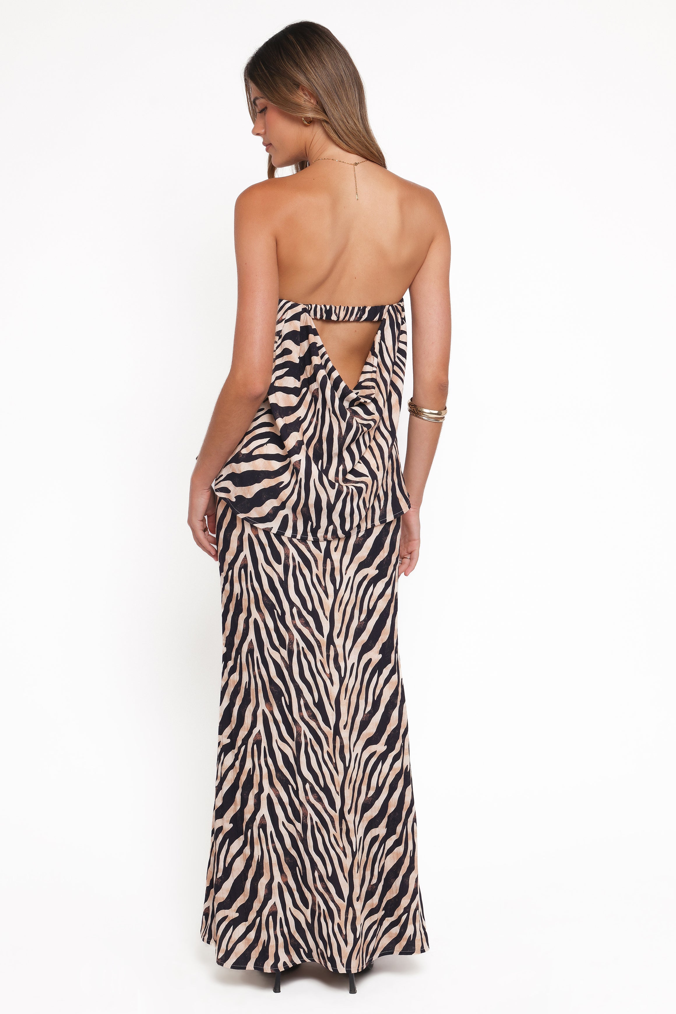 Petal and Pup USA SETS Agnes Skirt Set - Brown Zebra