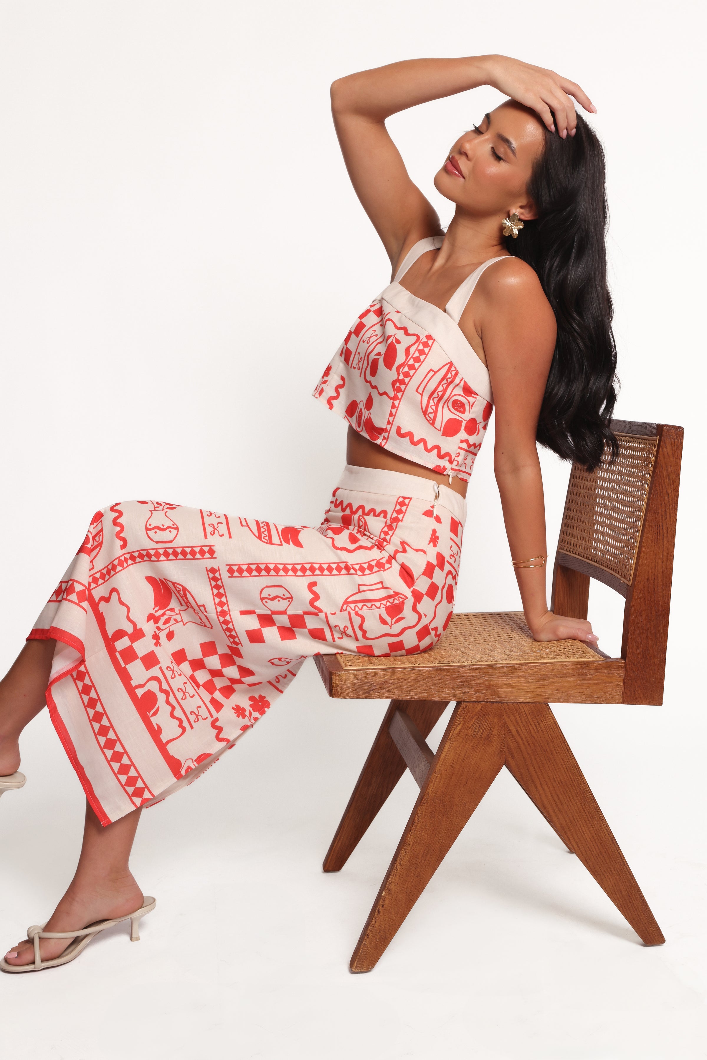 Petal and Pup USA SETS Albanie Skirt Set - Red Print
