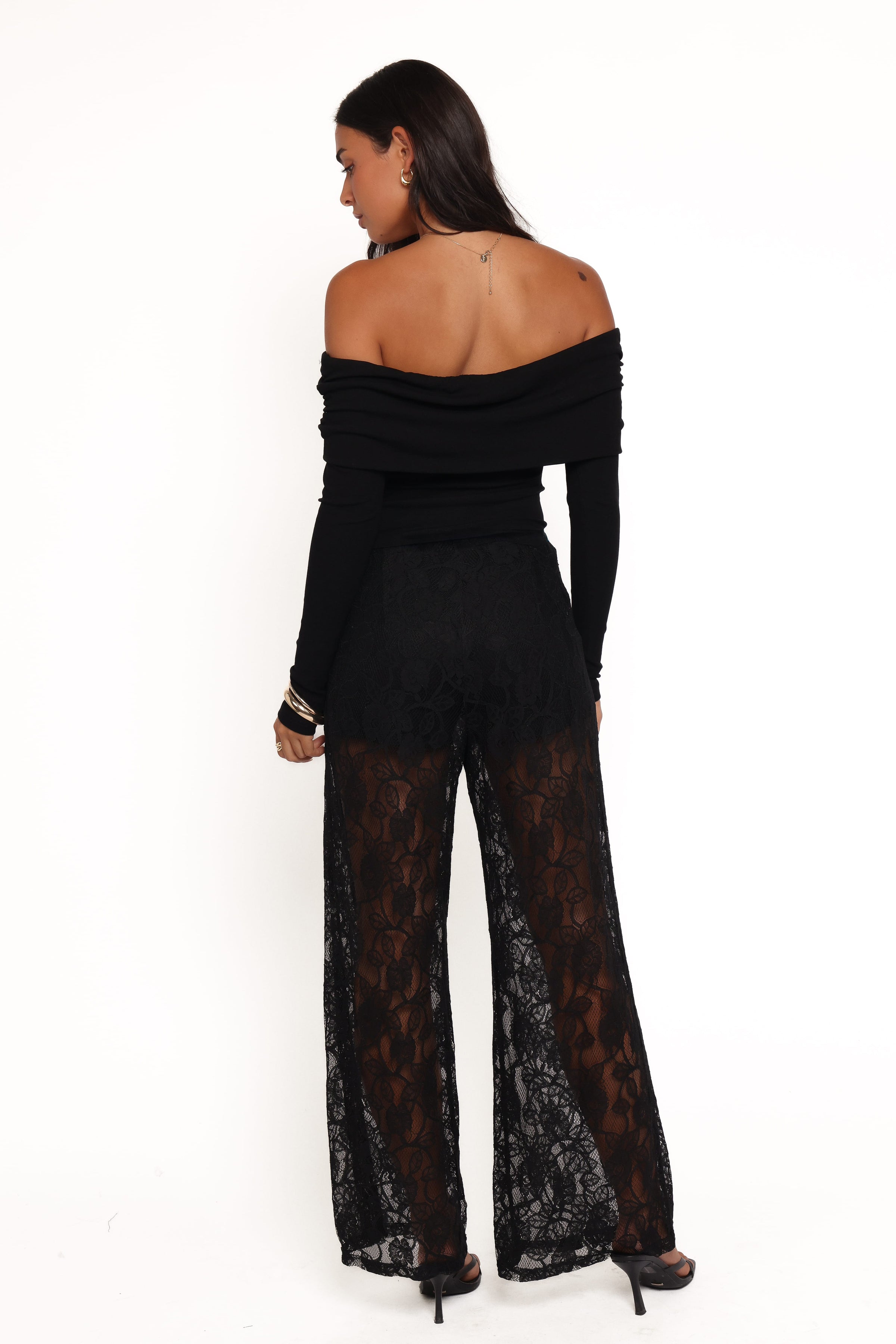 Petal and Pup USA SETS Alina Lace Pant Set - Black
