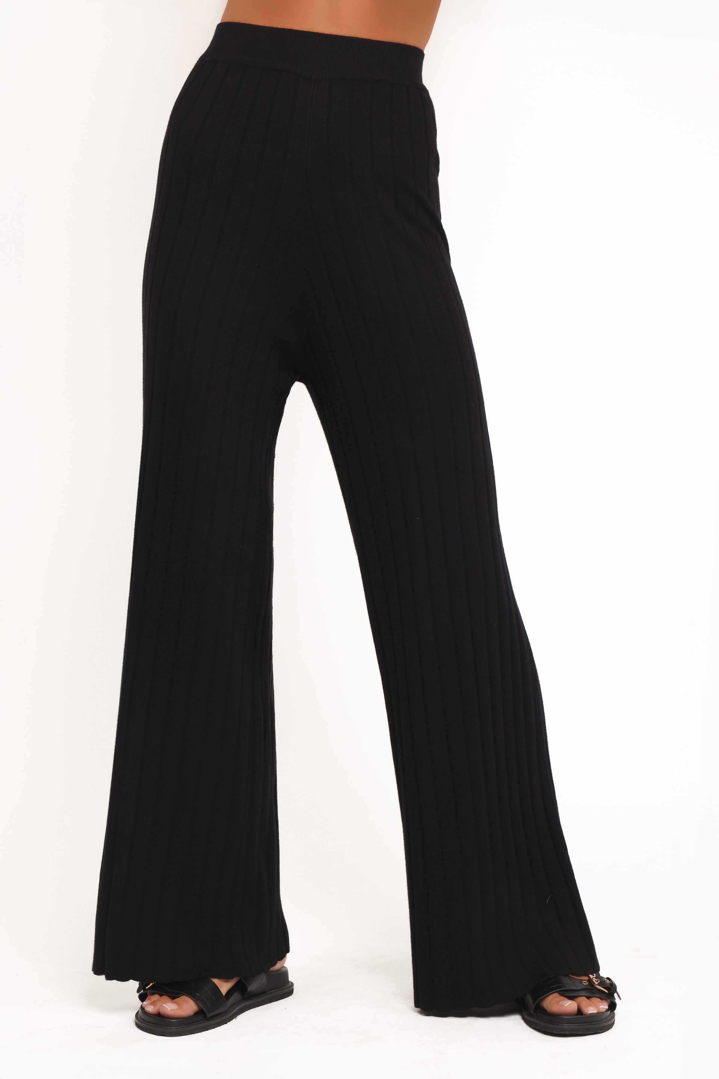Petal and Pup USA SETS Alix Ribbed Knit Set - Black