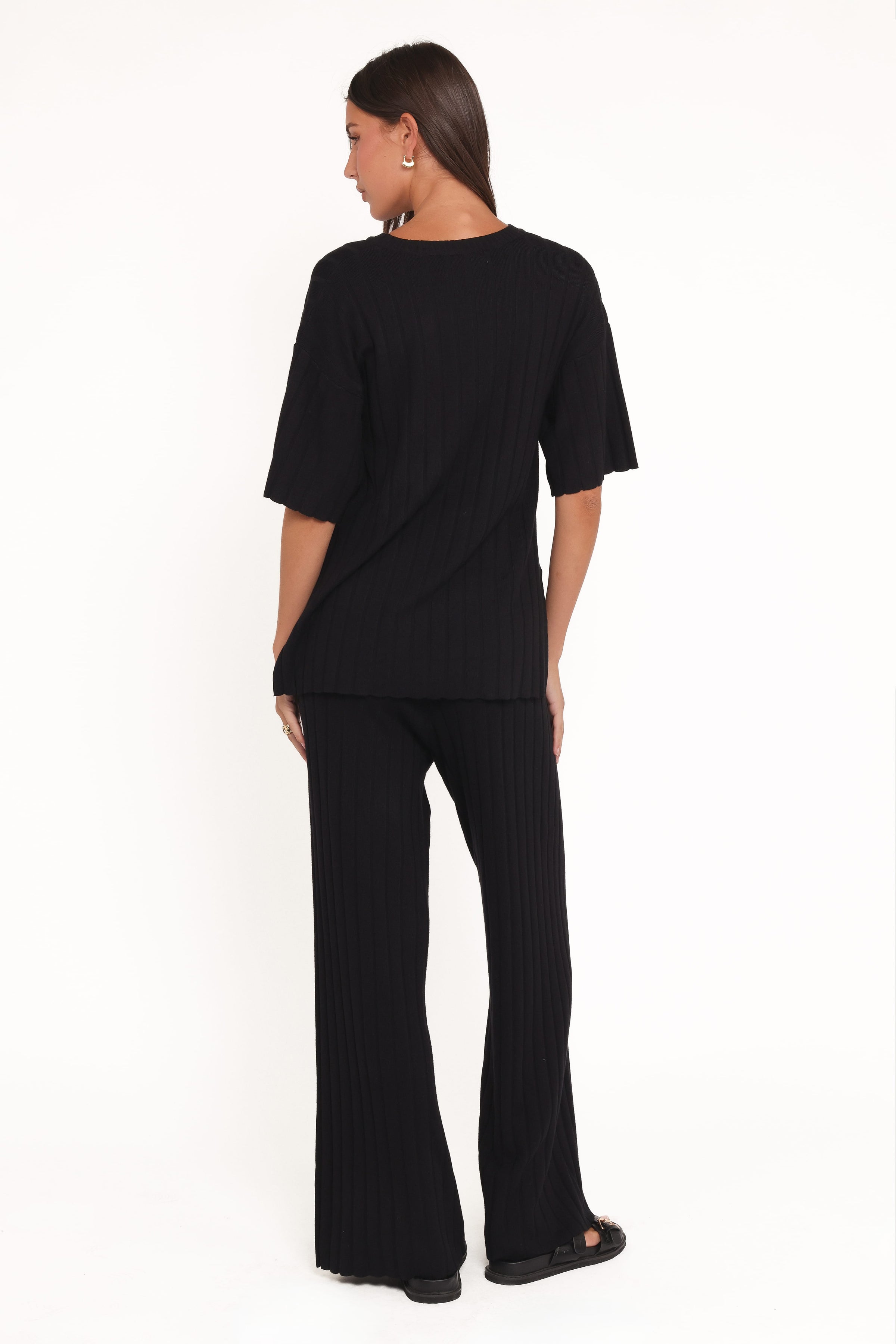 Petal and Pup USA SETS Alix Ribbed Knit Set - Black