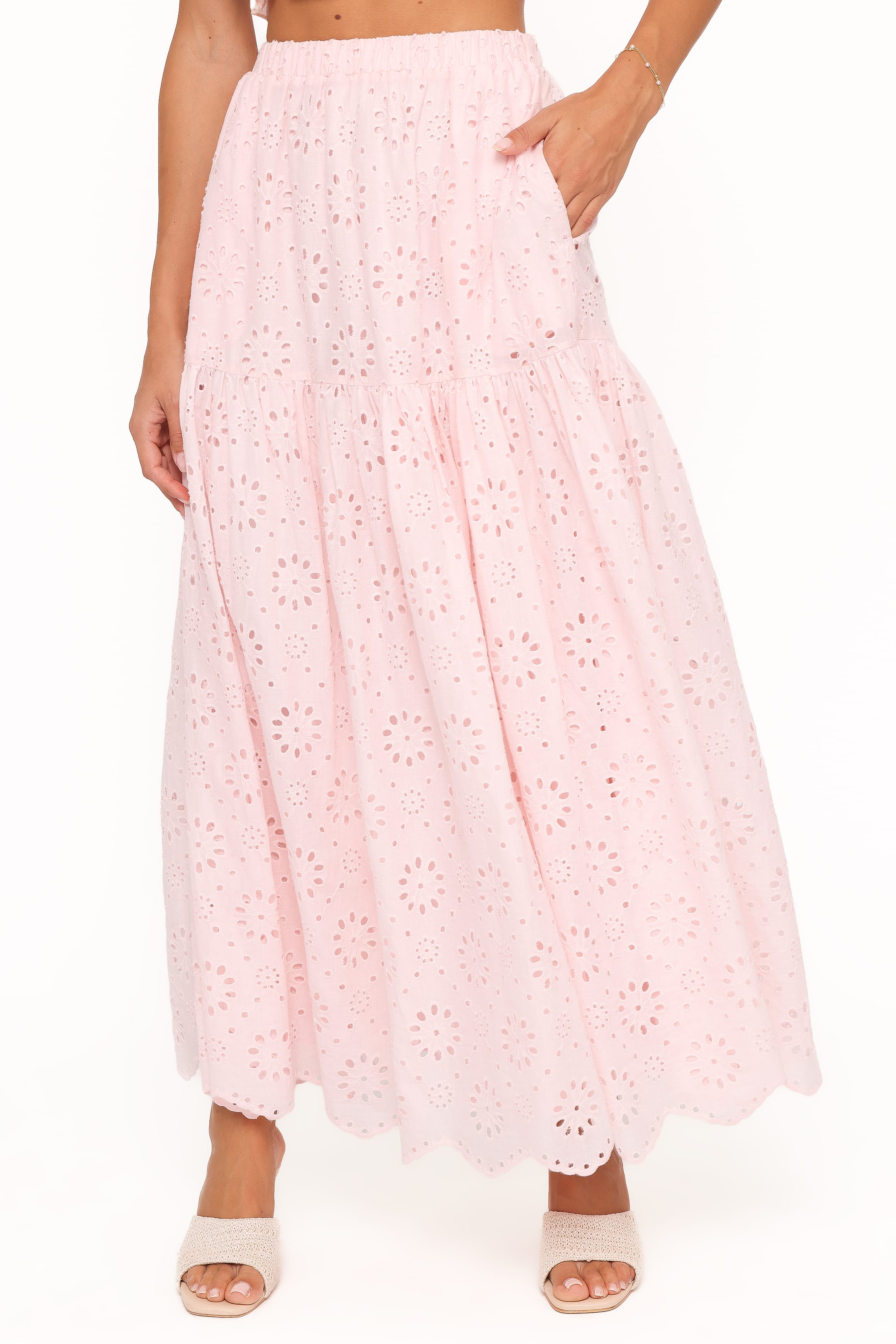 Petal and Pup USA SETS Angelina Skirt Set - Pink Broiderie
