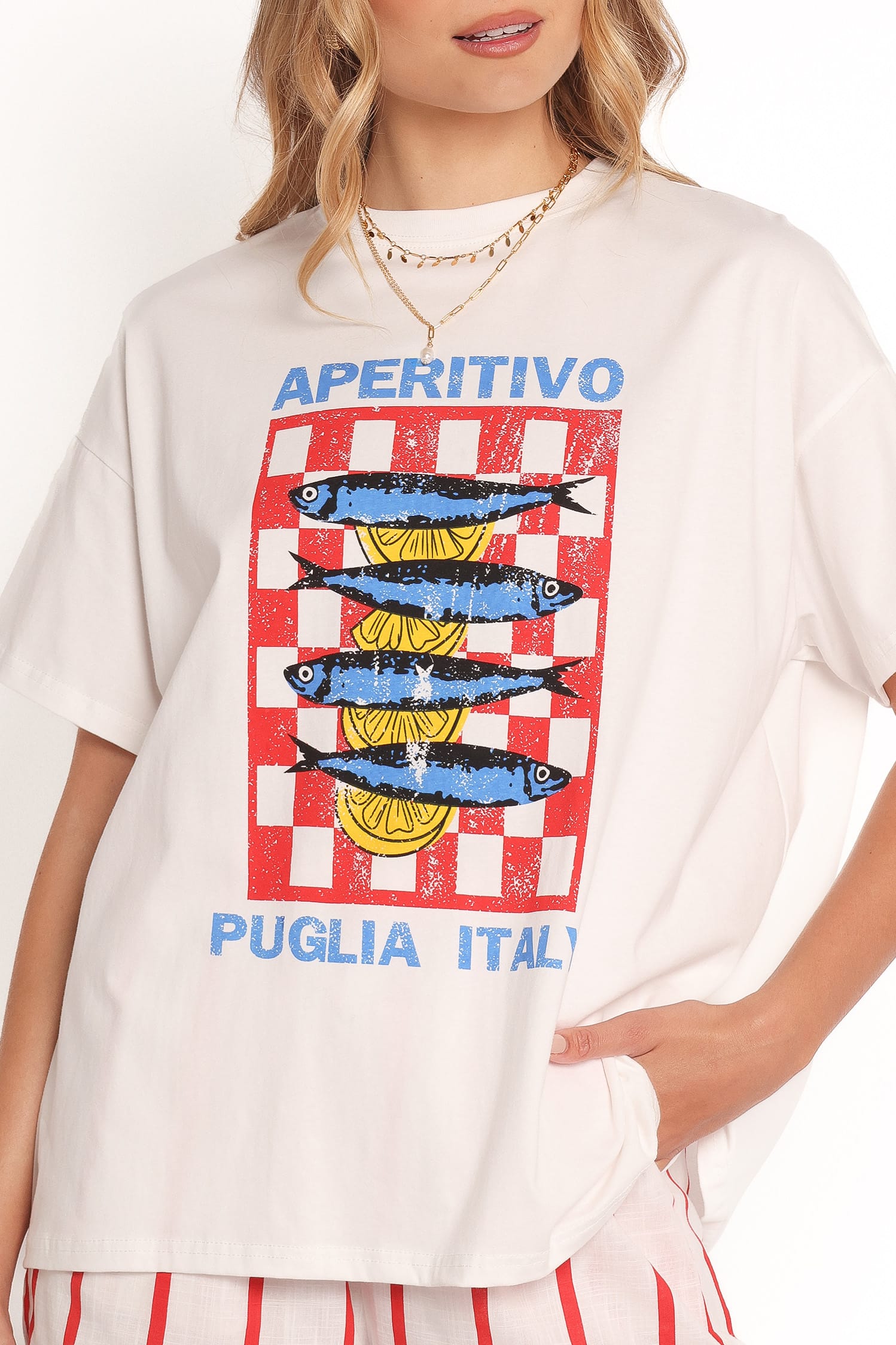 Petal and Pup USA SETS Aperitivo Tee Set - White Red Aperitivo
