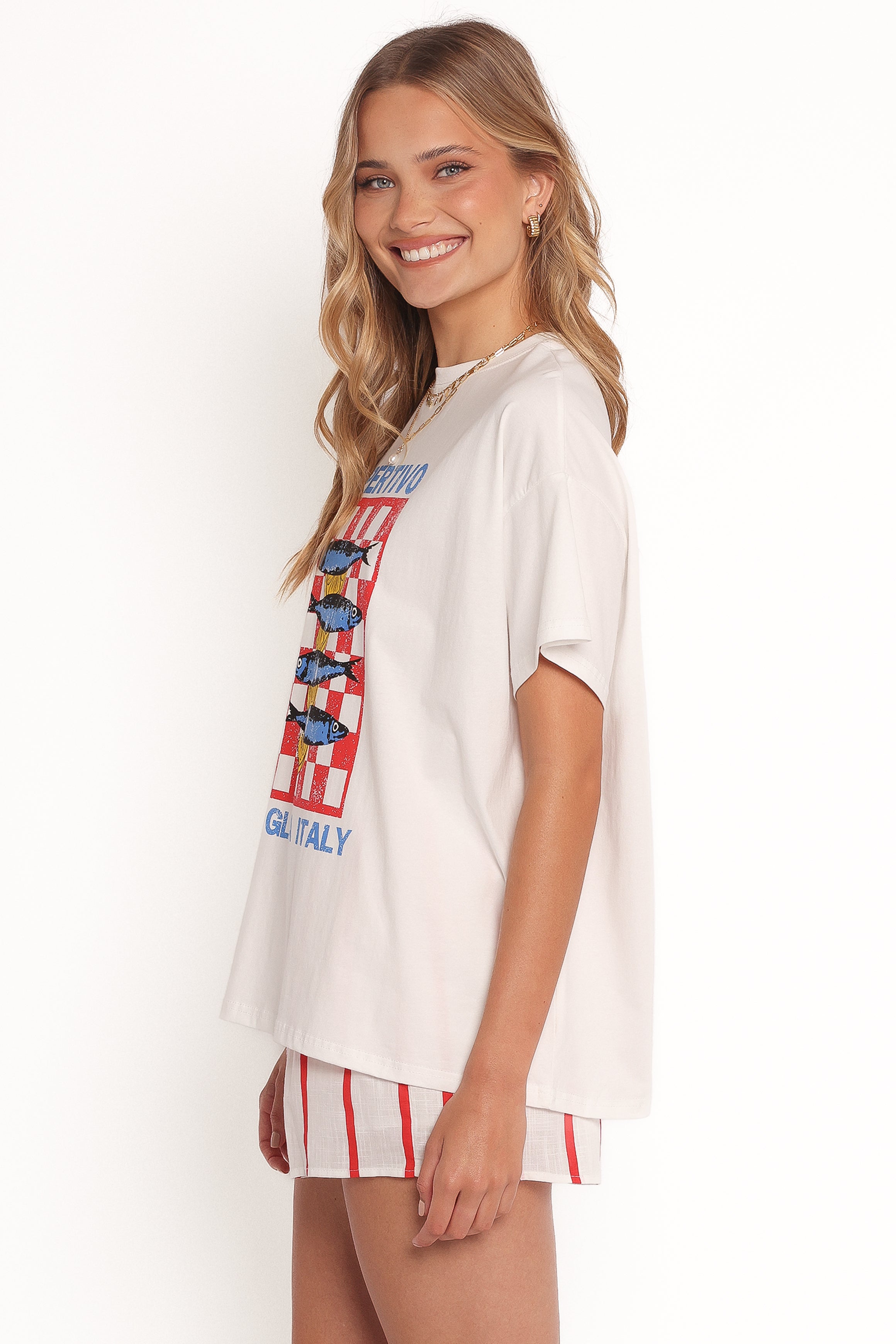 Petal and Pup USA SETS Aperitivo Tee Set - White Red Aperitivo