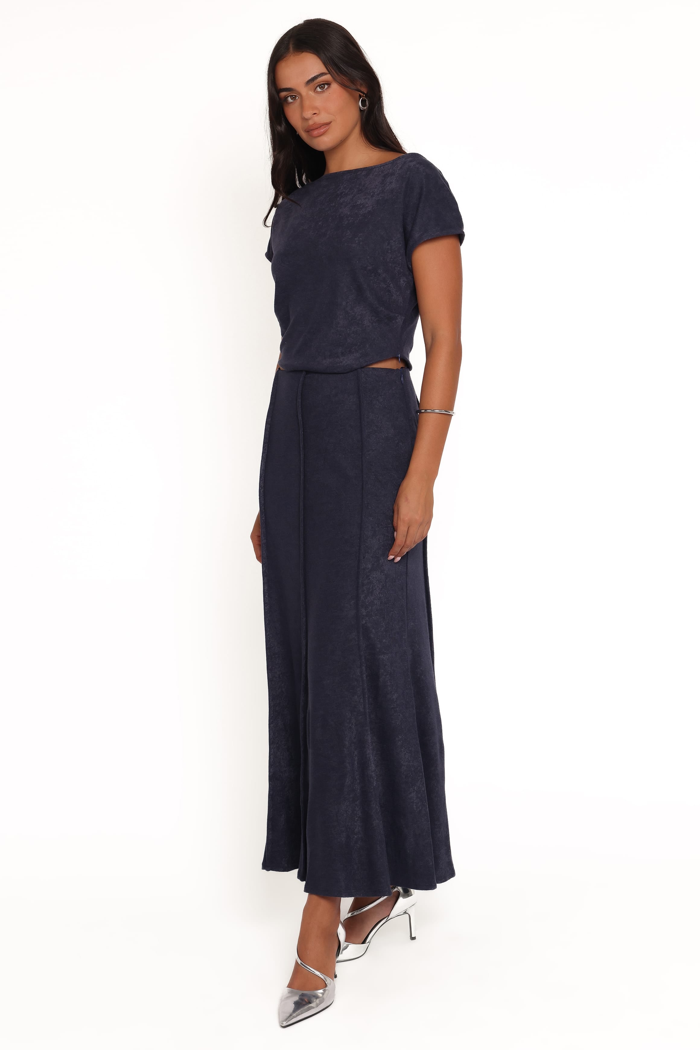 Petal and Pup USA SETS Aria Maxi Skirt Set - Denim Blue