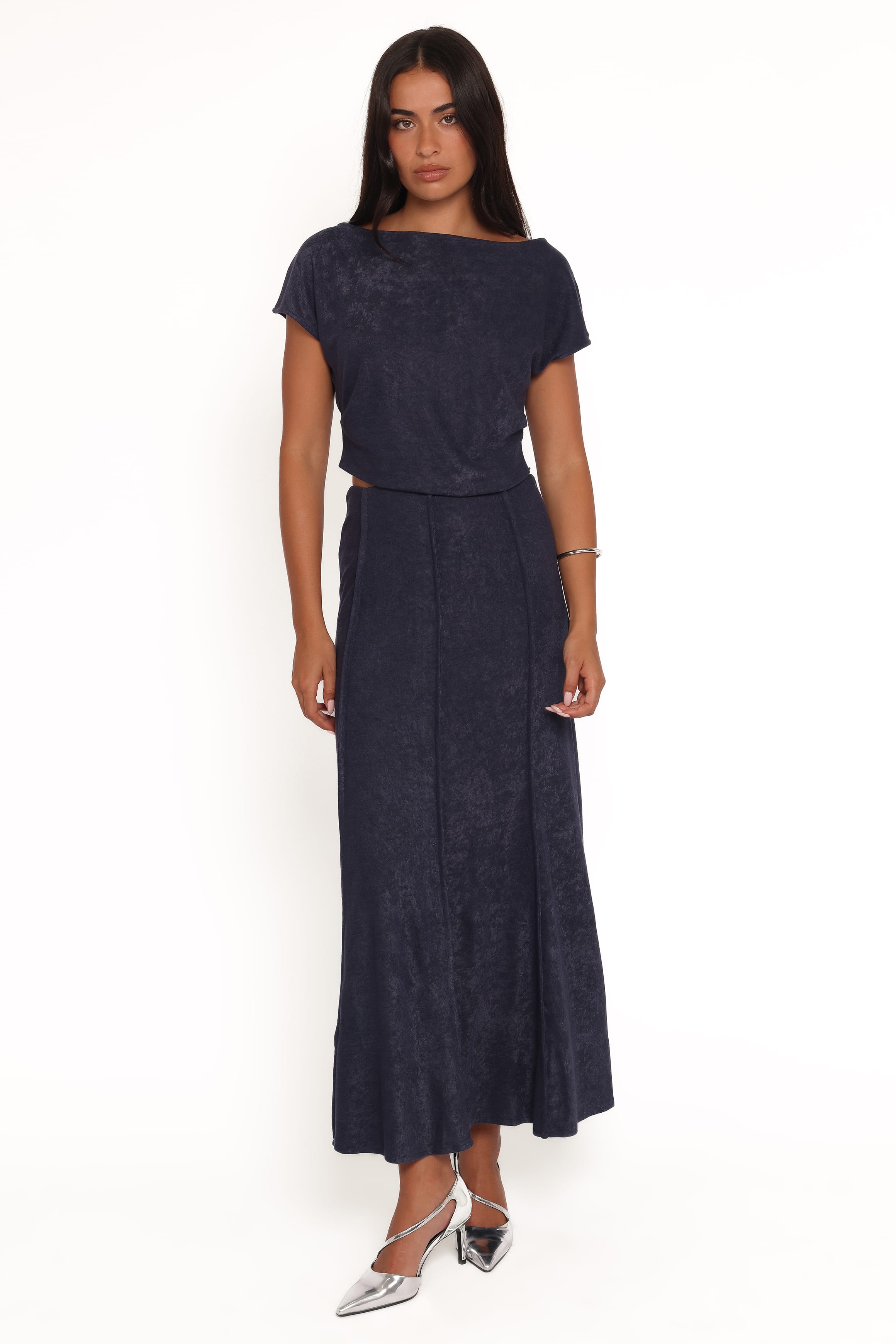 Petal and Pup USA SETS Aria Maxi Skirt Set - Denim Blue