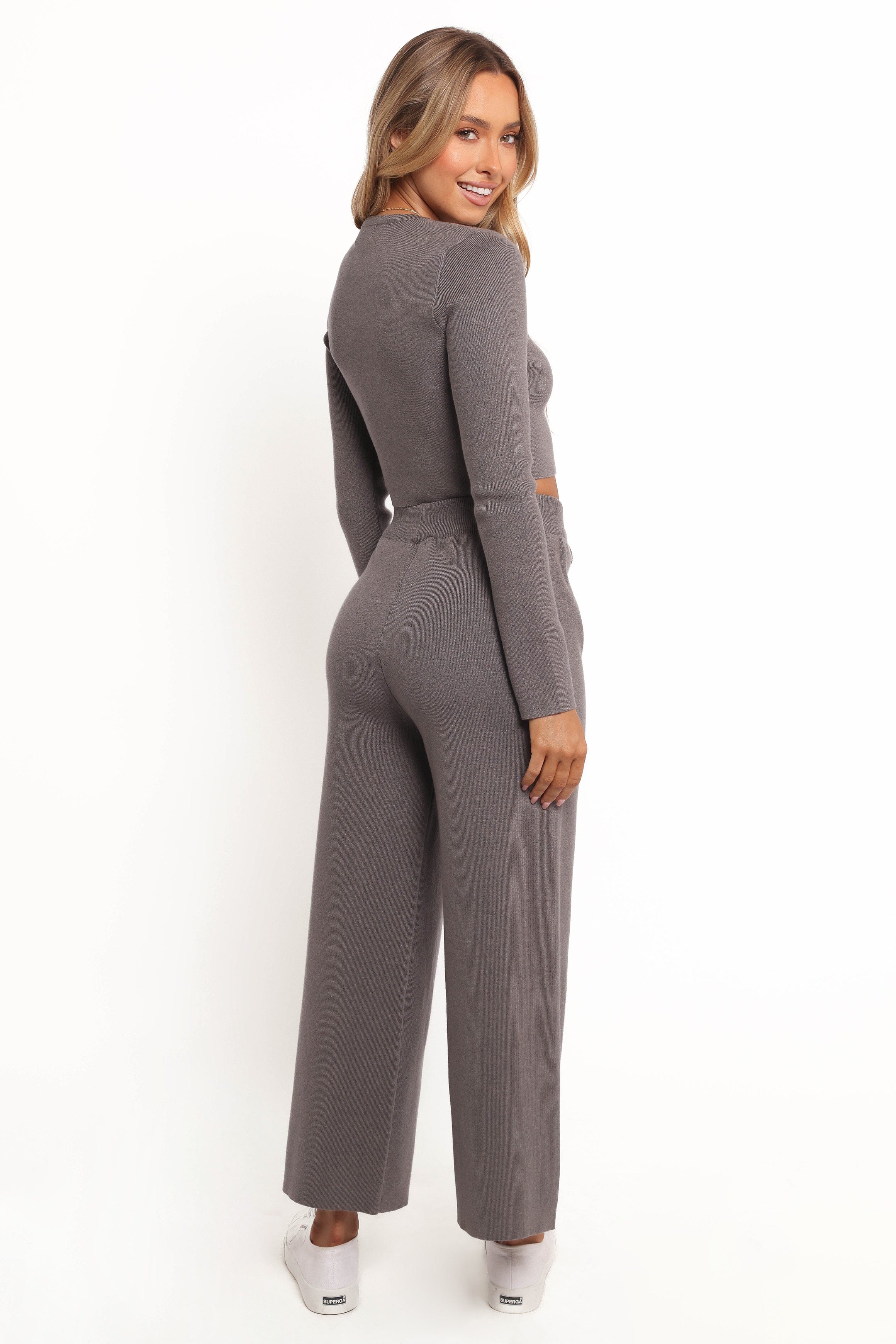 Petal and Pup USA SETS Ayers Long Sleeve Set - Charcoal Grey