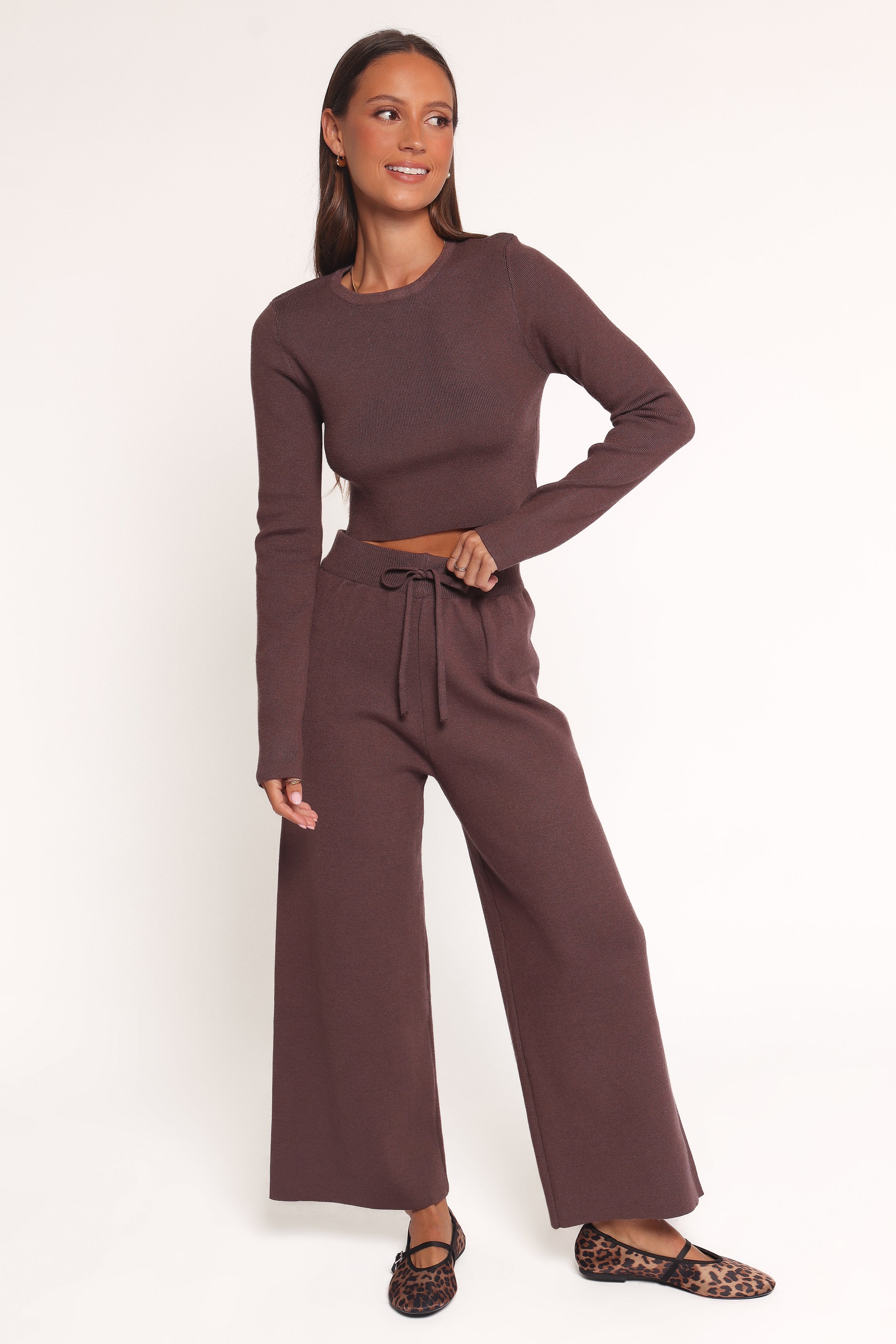 Petal and Pup USA SETS Ayers Long Sleeve Set - Chocolate Brown