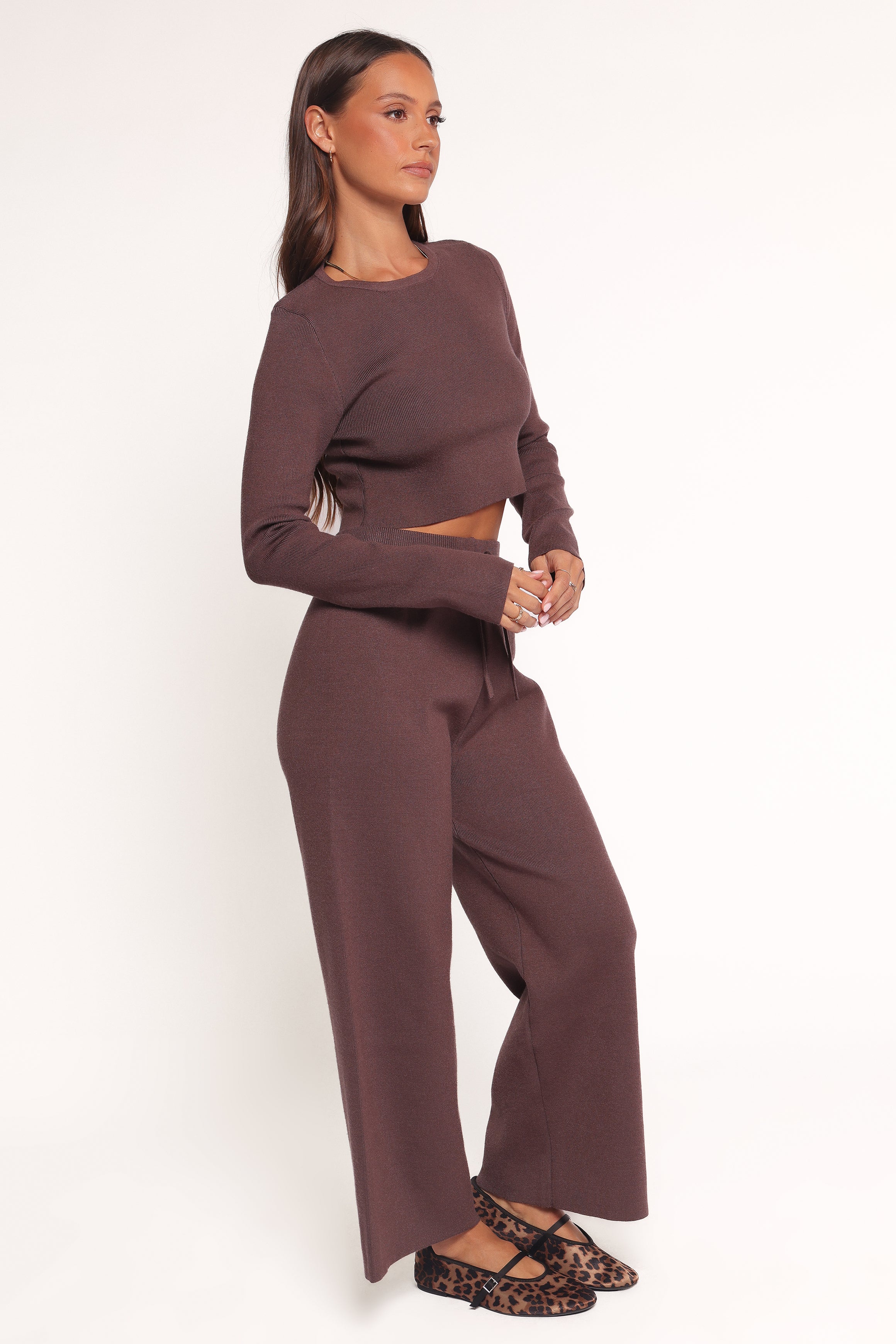 Petal and Pup USA SETS Ayers Long Sleeve Set - Chocolate Brown