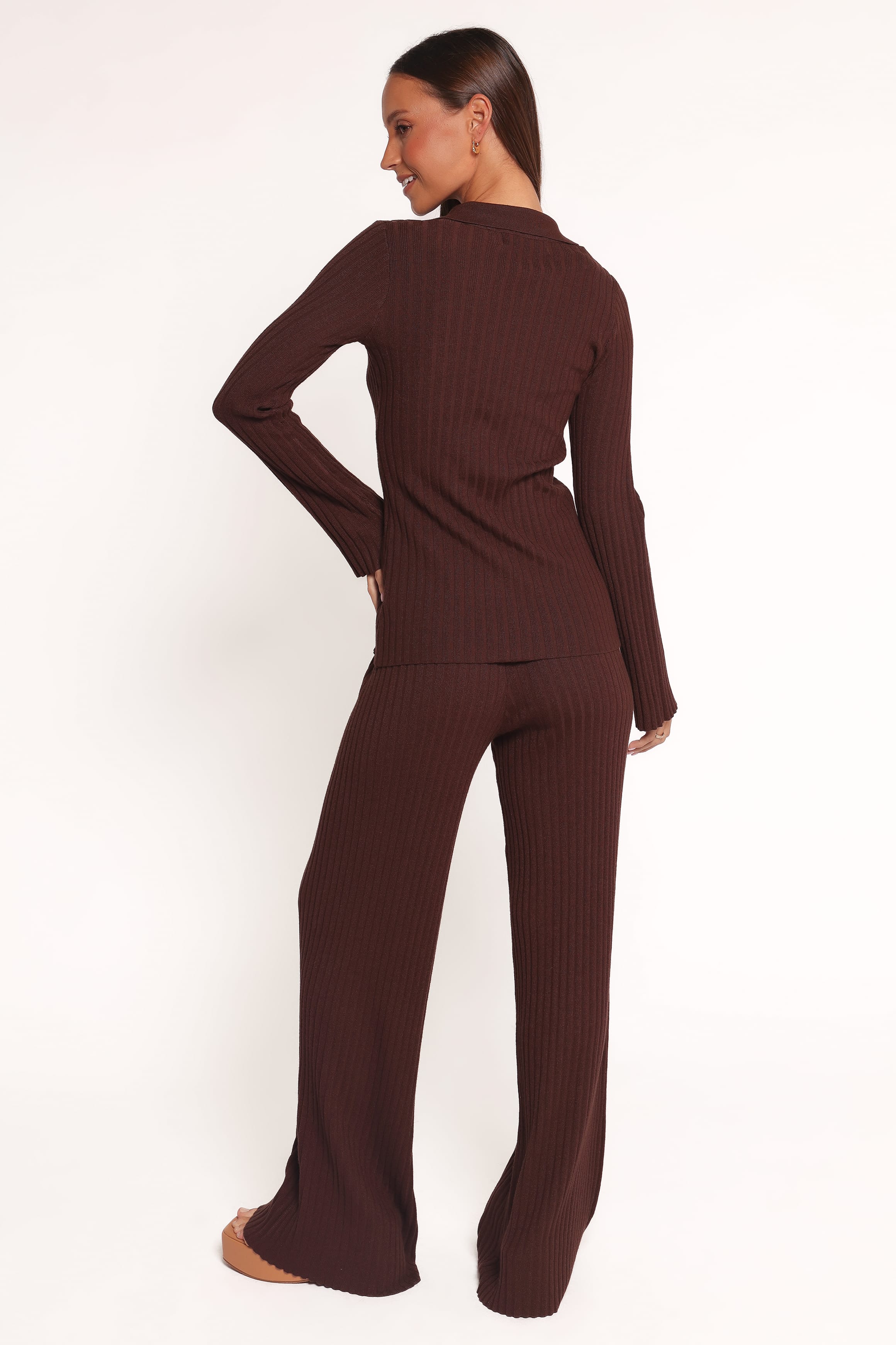 Petal and Pup USA SETS Aylia Ribbed Knit Set - Chocolate