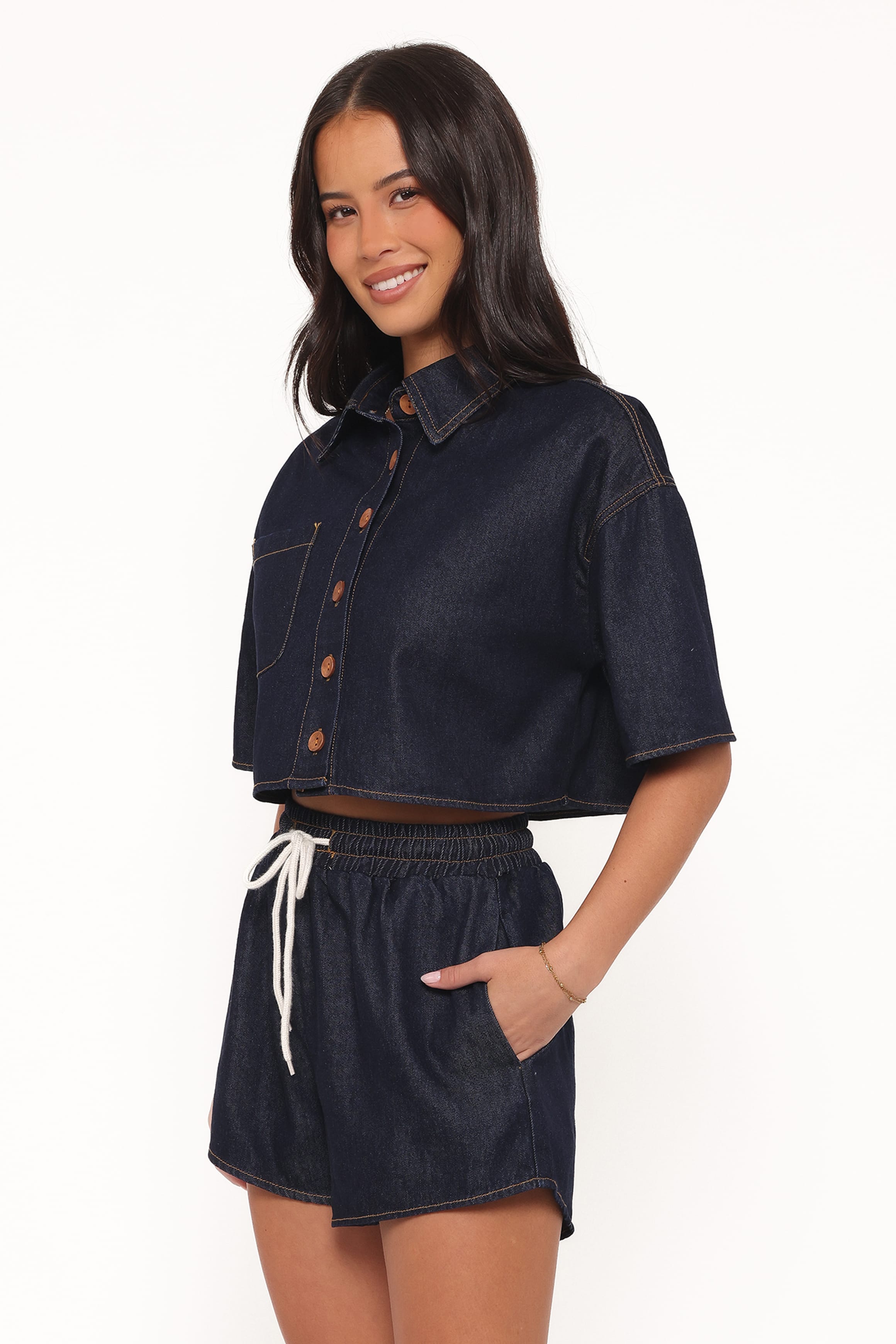 Petal and Pup USA SETS Bels Denim Short Set - Indigo