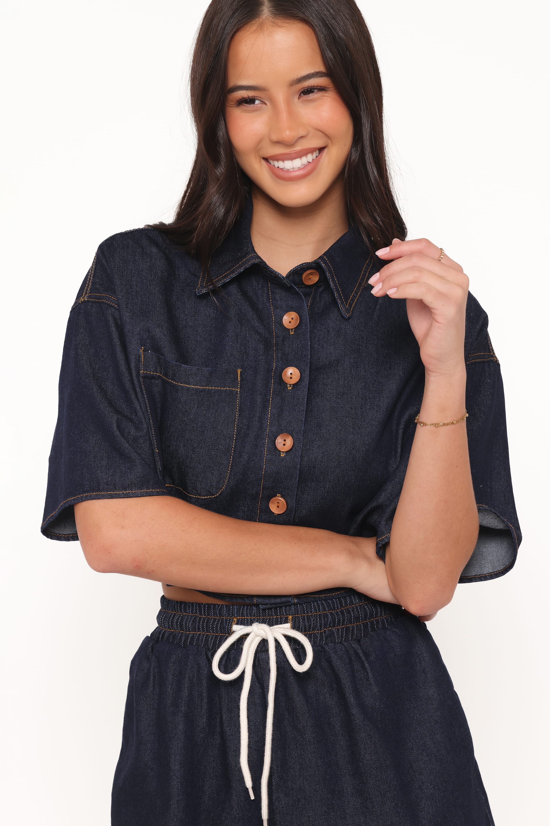 Petal and Pup USA SETS Bels Denim Short Set - Indigo