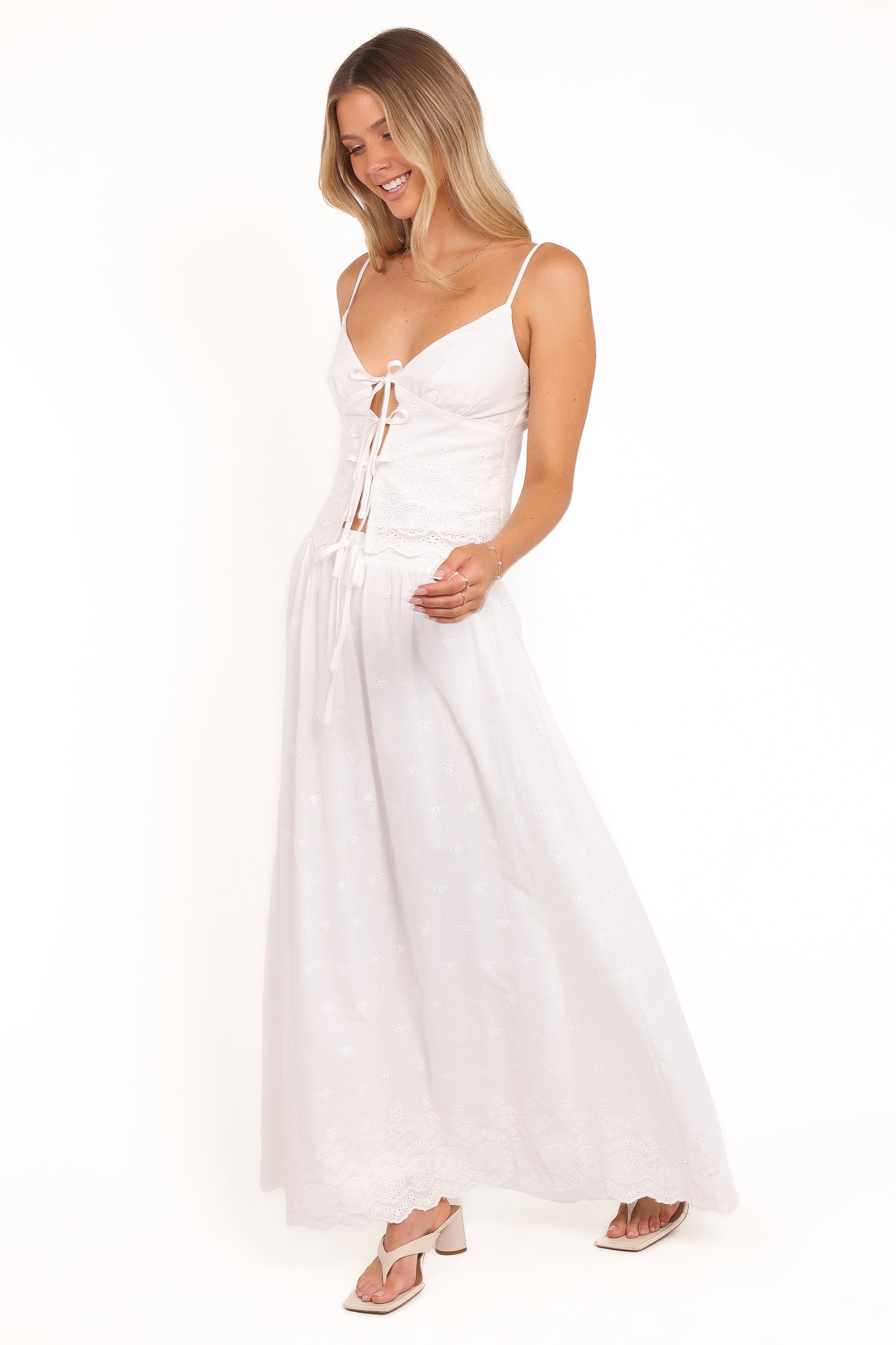 Petal and Pup USA SETS Blaire Skirt Set - White