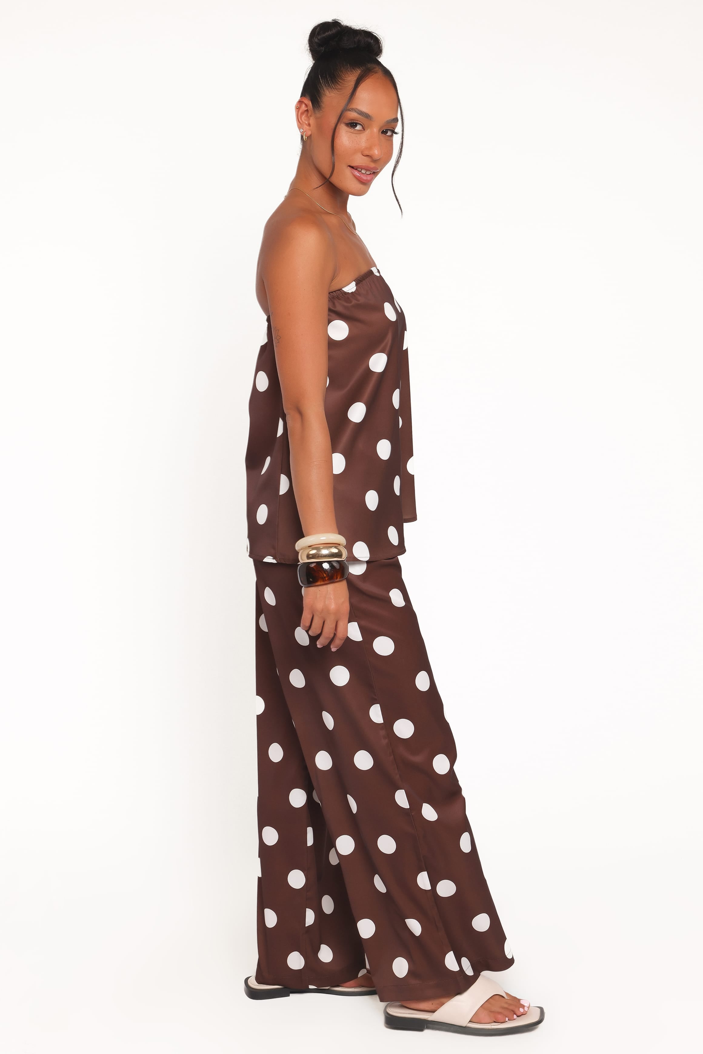 Petal and Pup USA SETS Brielle Polka Dot Set - Brown Polka Dot