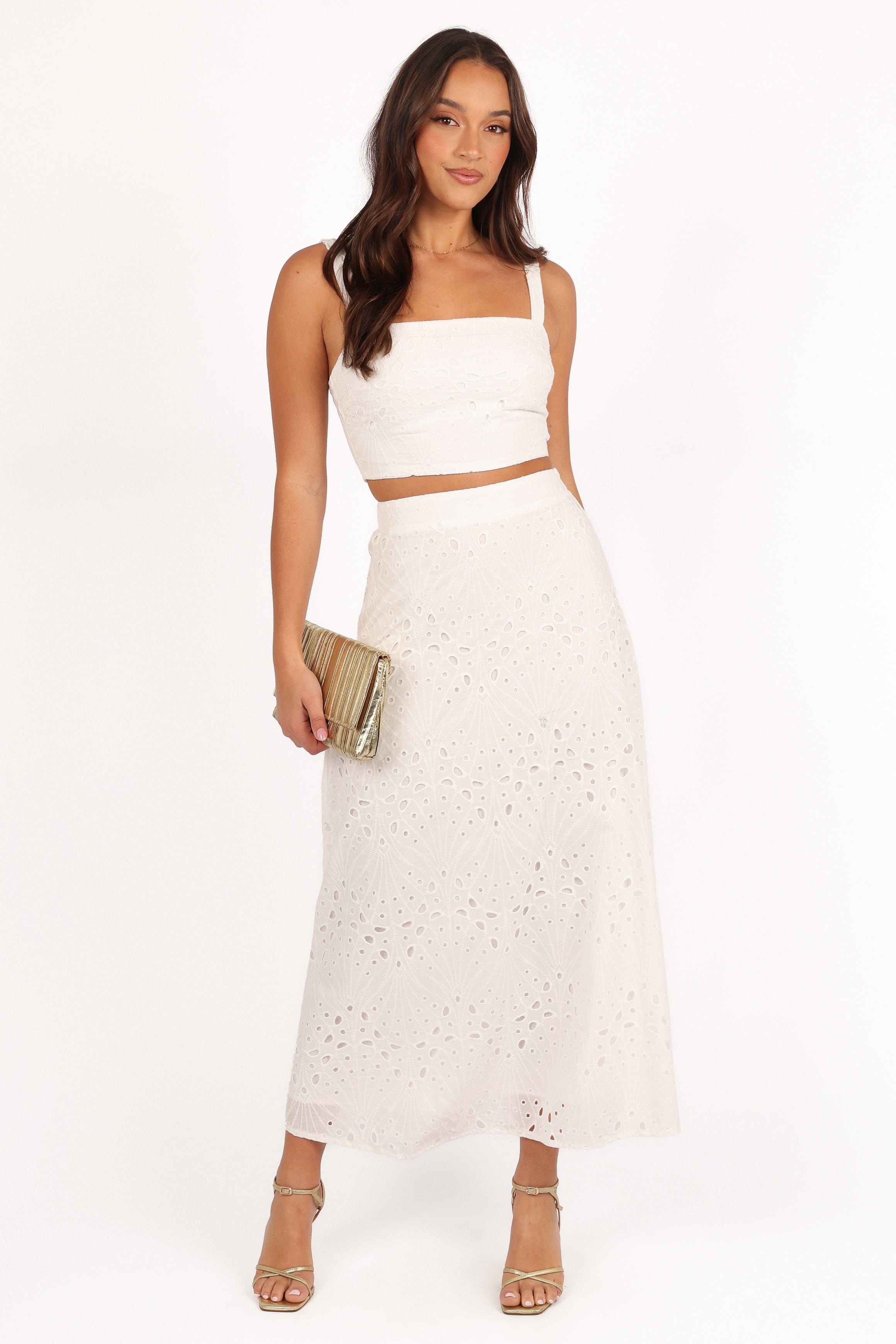 Petal and Pup USA SETS Camellia Two Piece Set - White