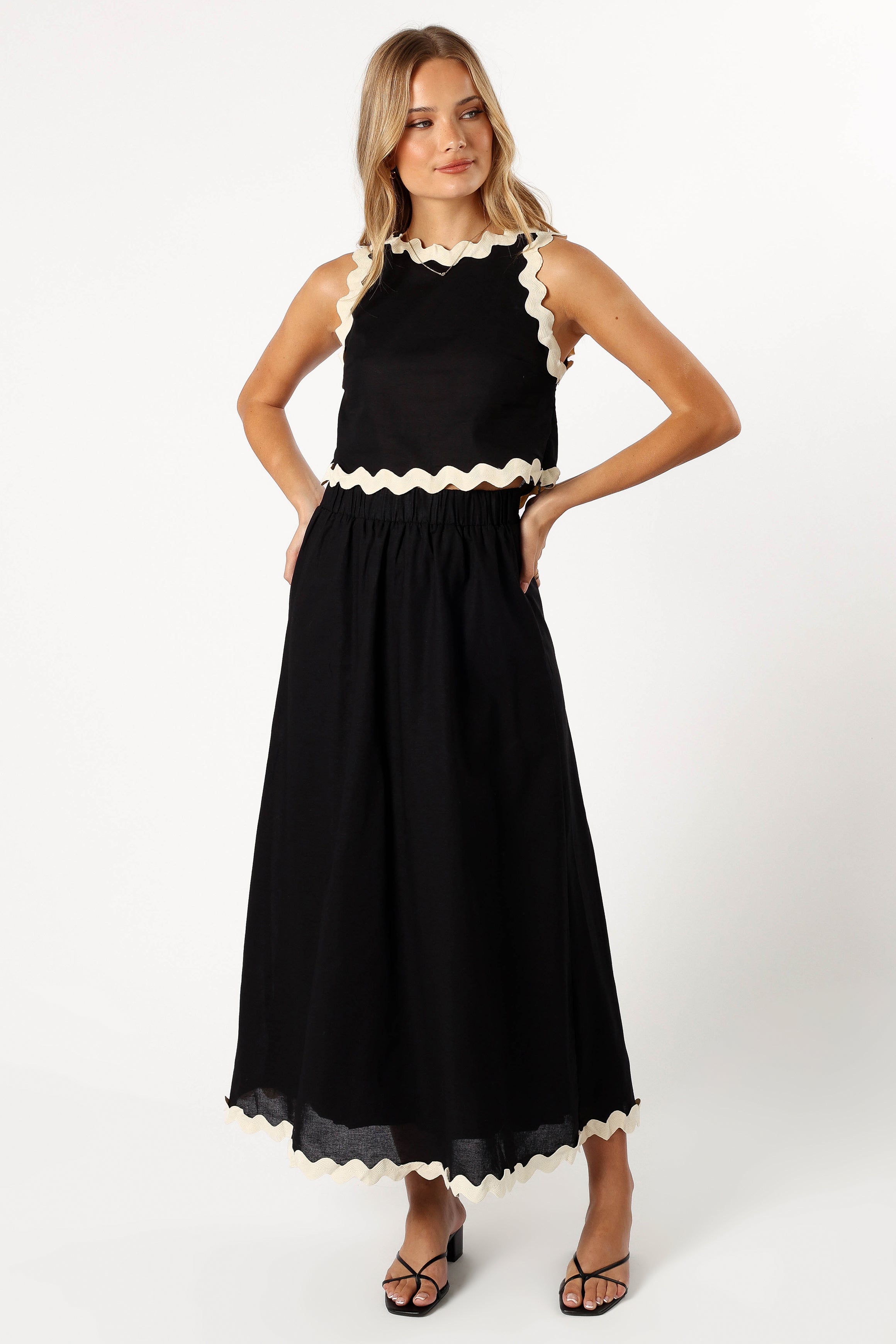 Petal and Pup USA SETS Chrissy Two Piece Set - Black Cream