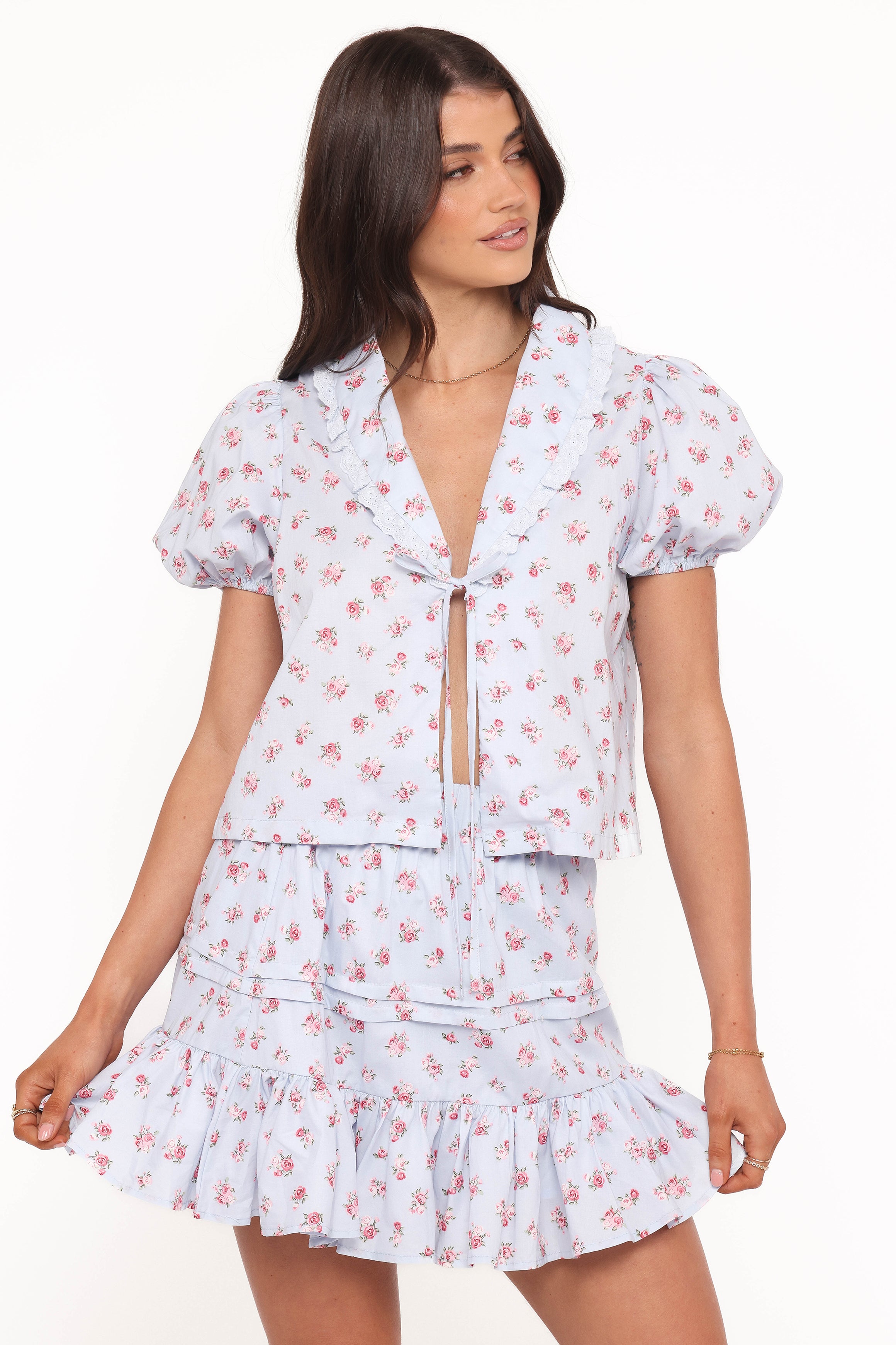 Petal and Pup USA SETS Courtney Skirt Set - Blue