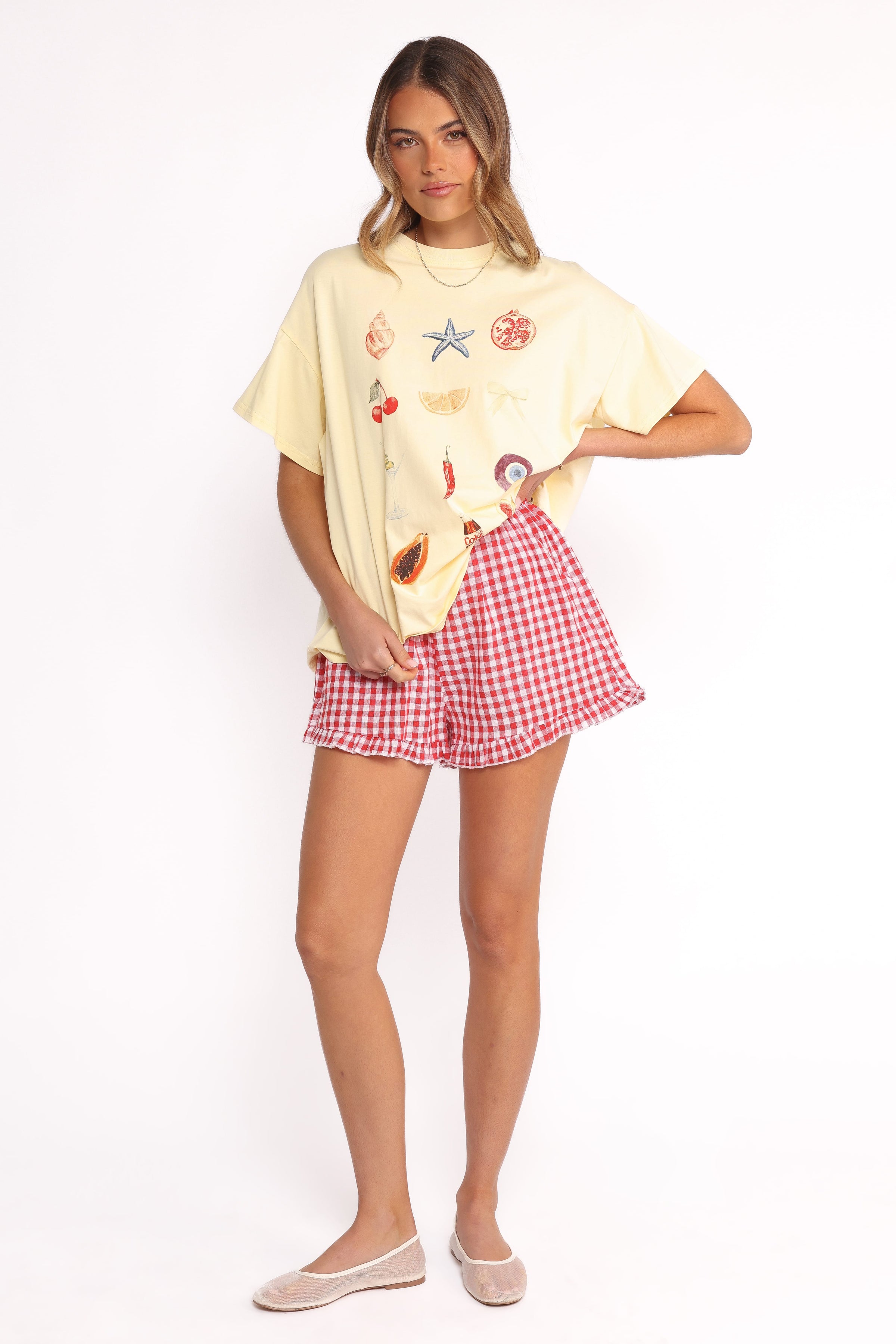 Petal and Pup USA SETS Daphne Short Set - Yellow Red Gingham