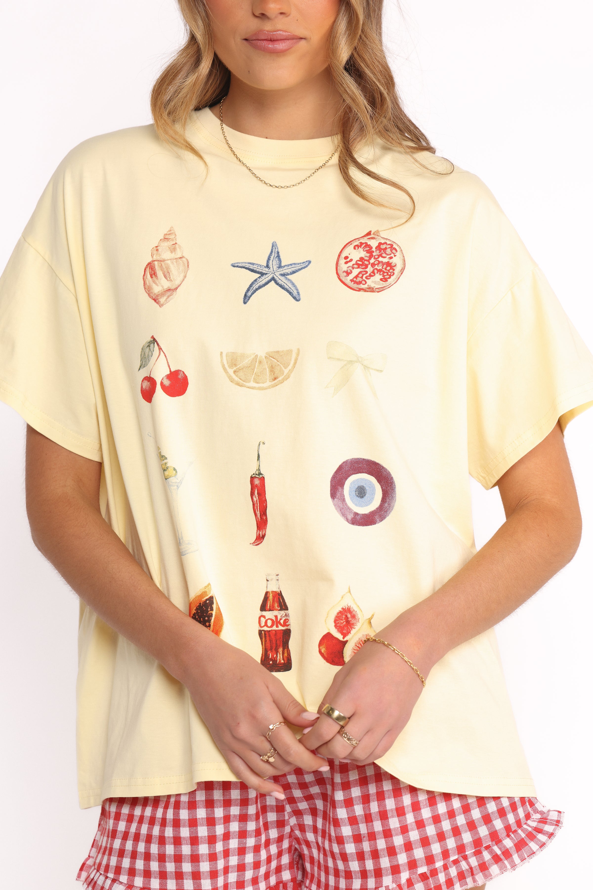 Petal and Pup USA SETS Daphne Short Set - Yellow Red Gingham