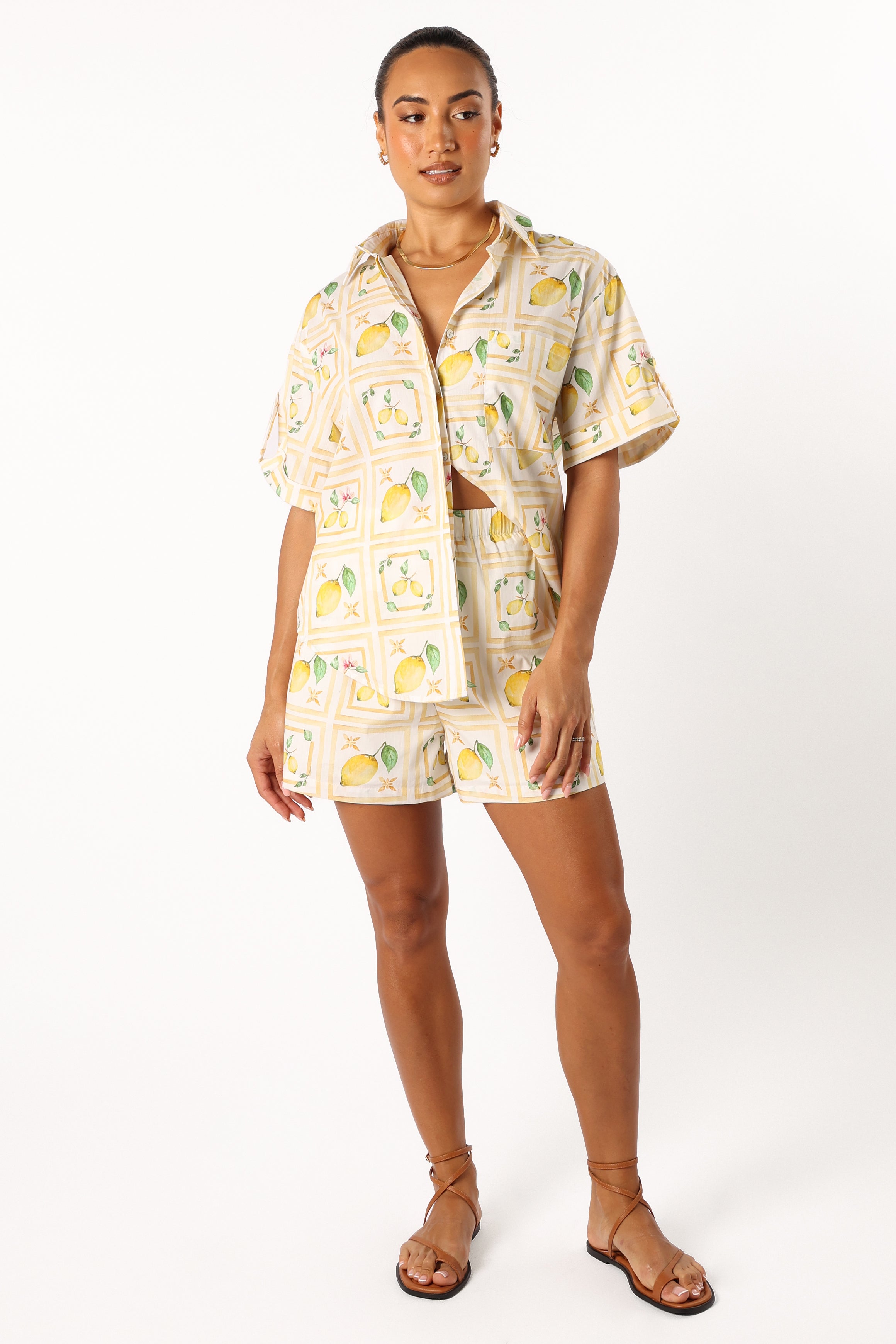 Petal and Pup USA SETS Domenica Short Set - Lemon Print
