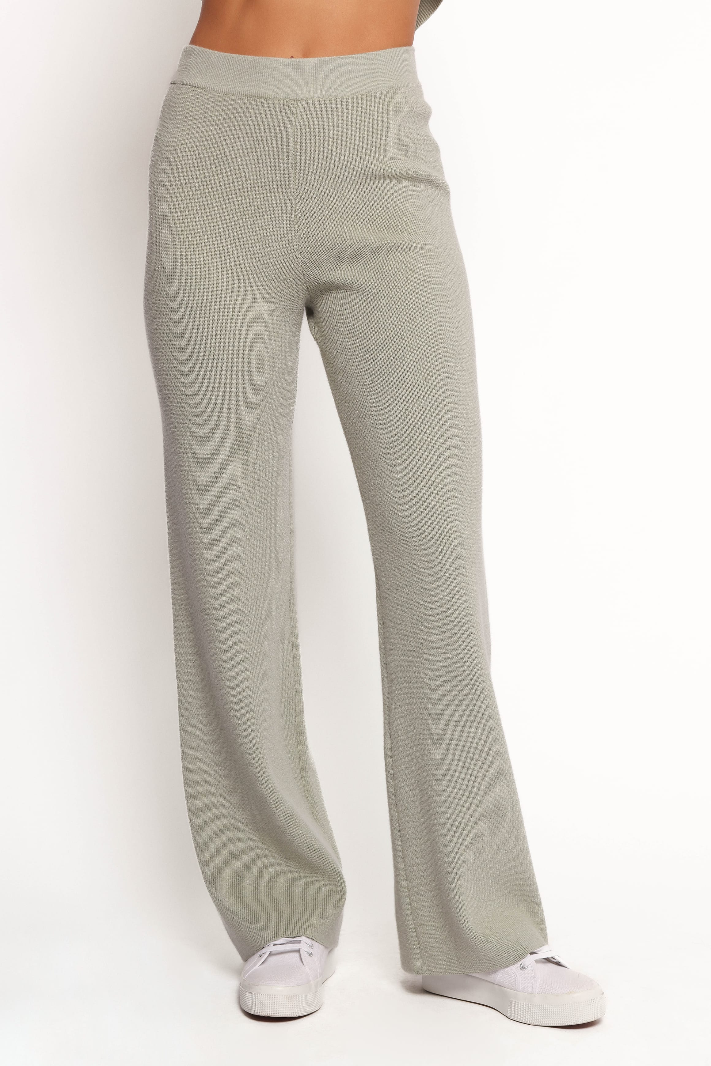 Petal and Pup USA SETS Ellory Knitted Pants Set - Light Sage (Hold for Rack)