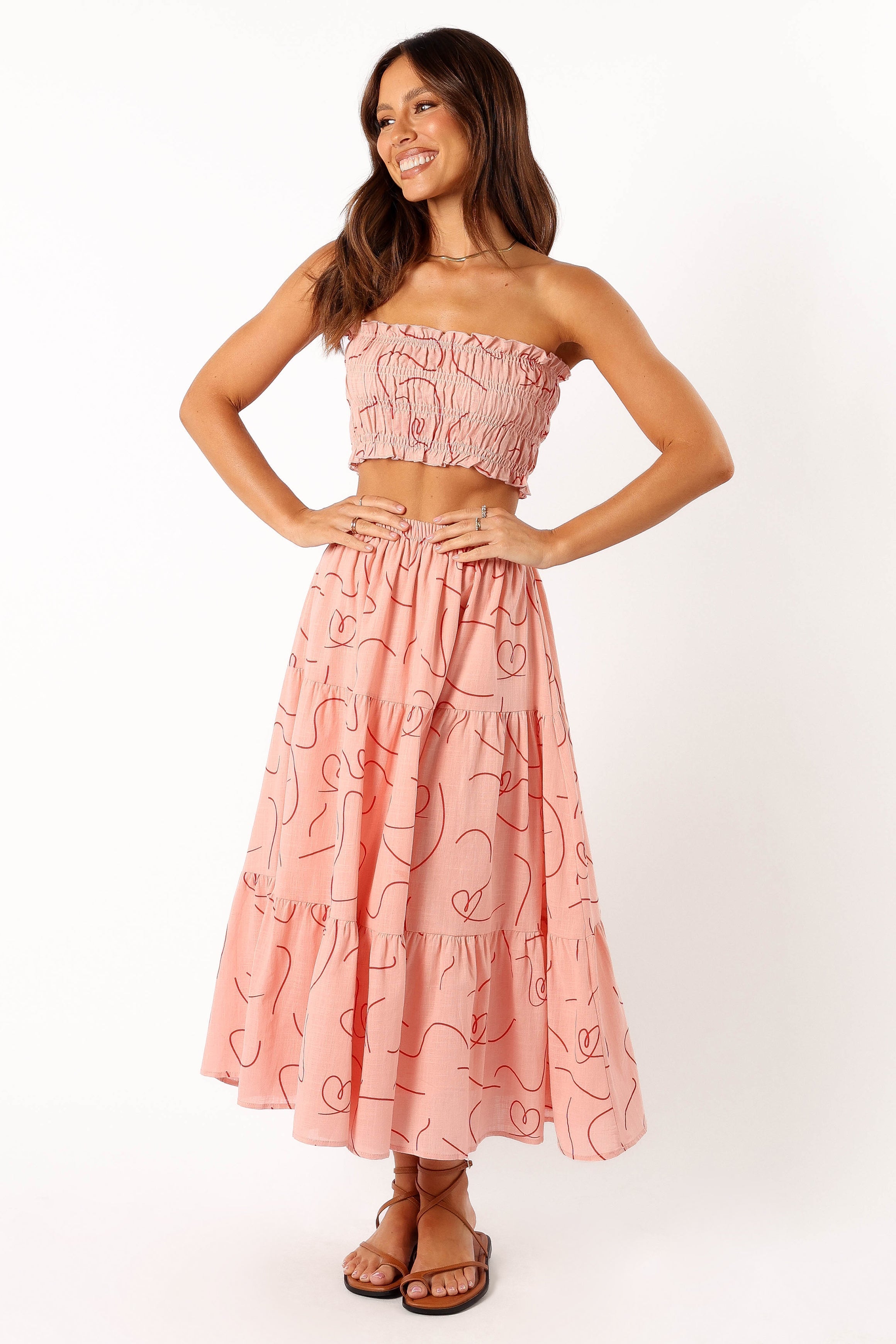 Petal and Pup USA SETS Francesca Two Piece Set - Pink Swirl
