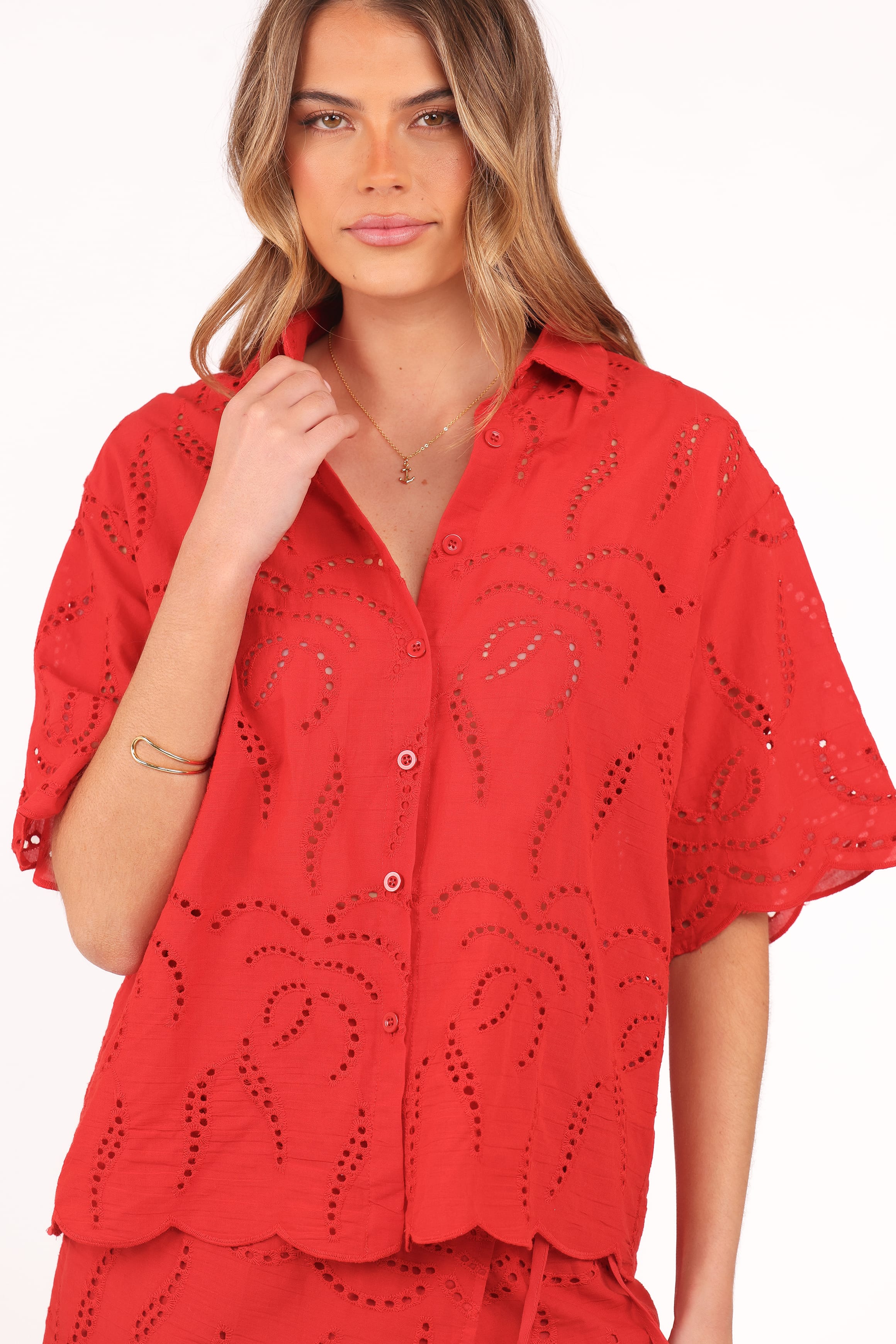 Petal and Pup USA SETS Gallie Skirt Set - Red (Hold for Amazon)