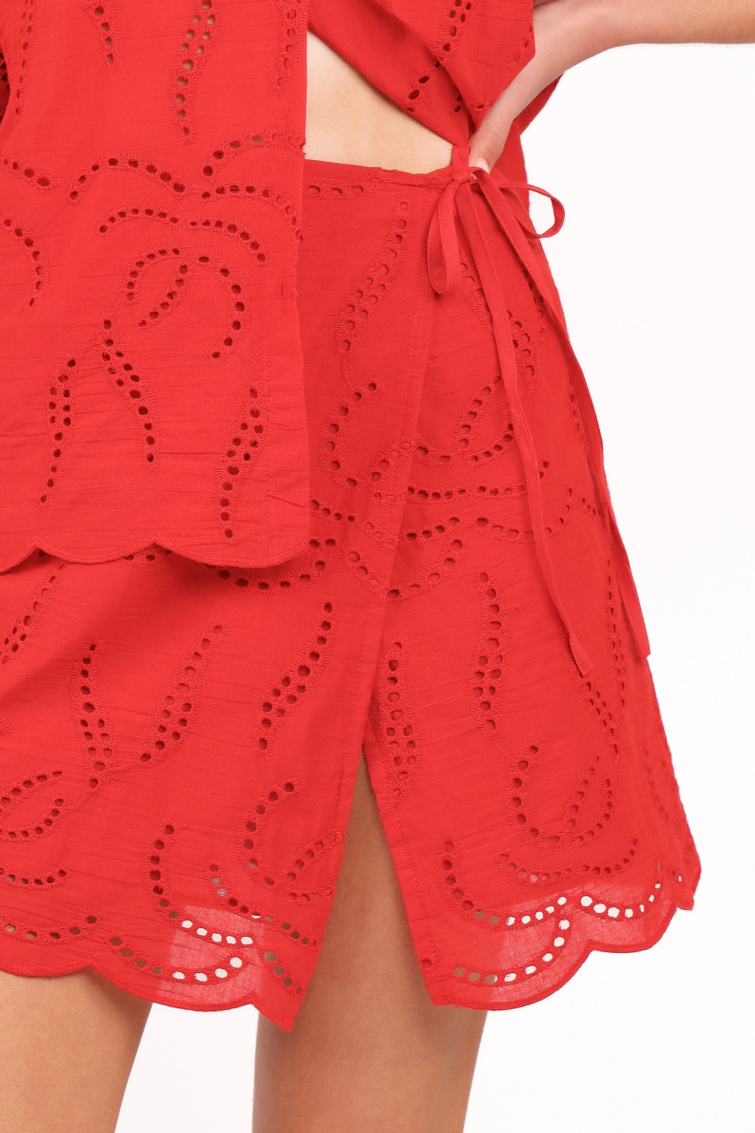 Petal and Pup USA SETS Gallie Skirt Set - Red (Hold for Amazon)