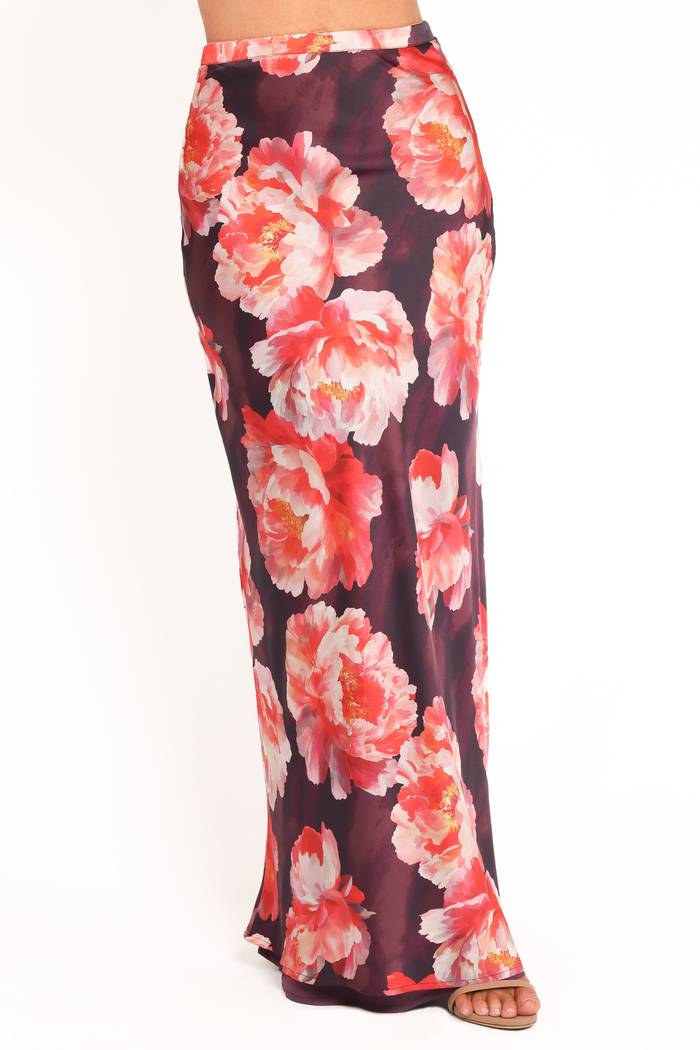 Petal and Pup USA SETS Georgina One Shoulder Skirt Set - Burgundy Peony