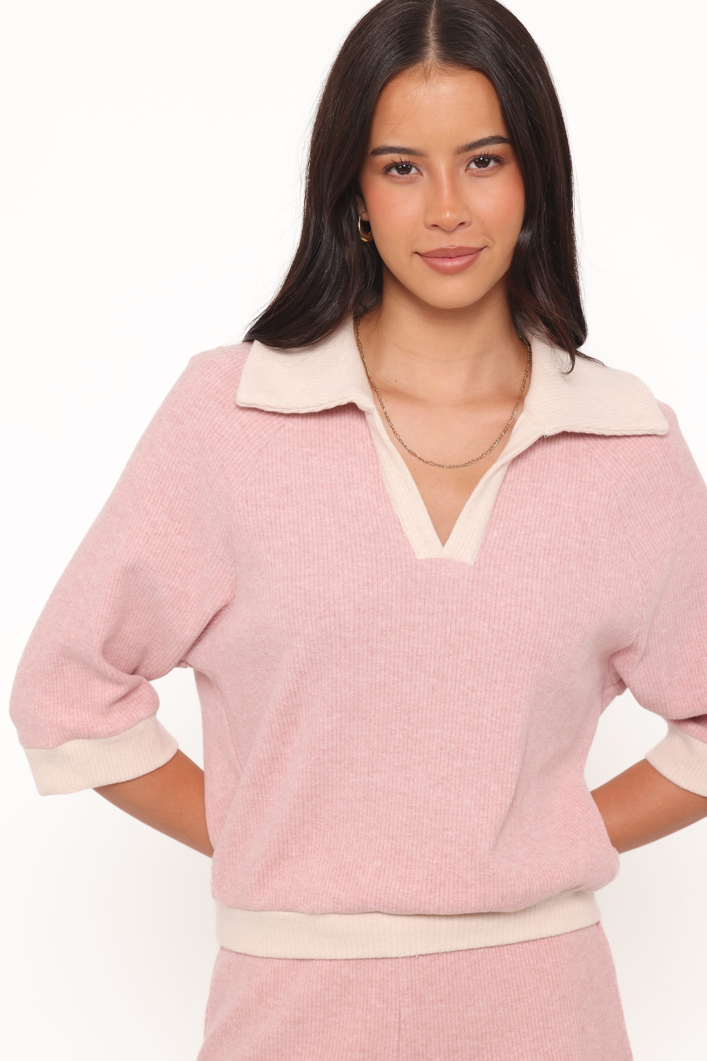 Petal and Pup USA SETS Greta Knitted Short Set - Pink