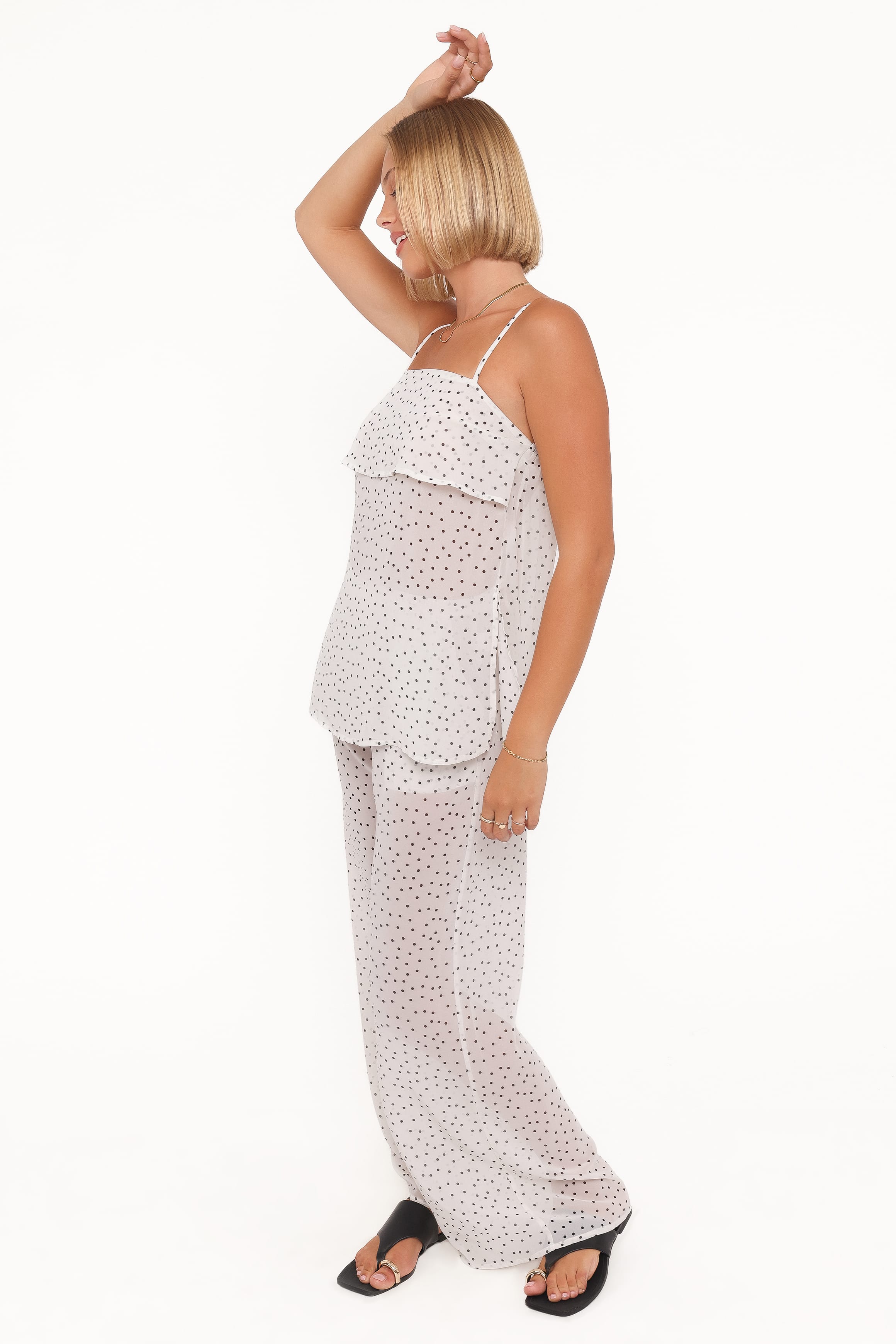 Petal and Pup USA SETS Hazel Pant Set - Cream Polka Dot
