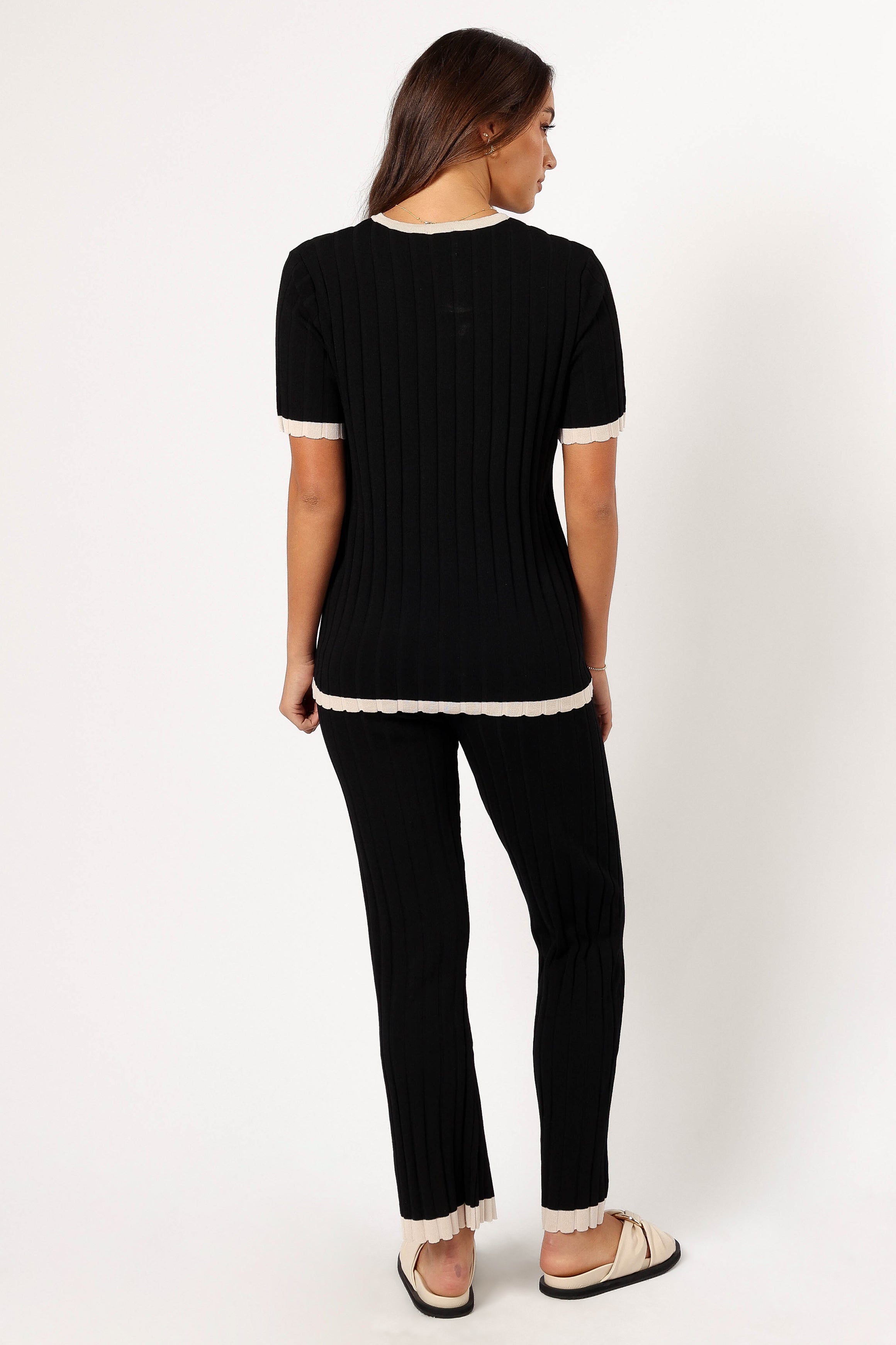 Petal and Pup USA SETS Henrie Knit Set - Black Beige