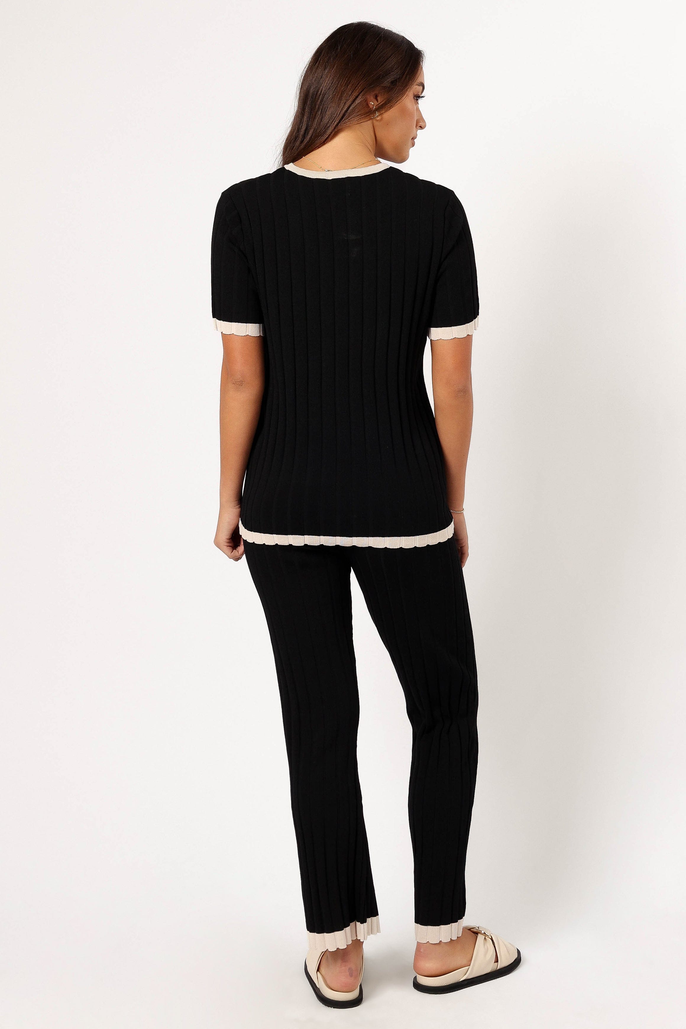 Petal and Pup USA SETS Henrie Knit Set - Black Beige