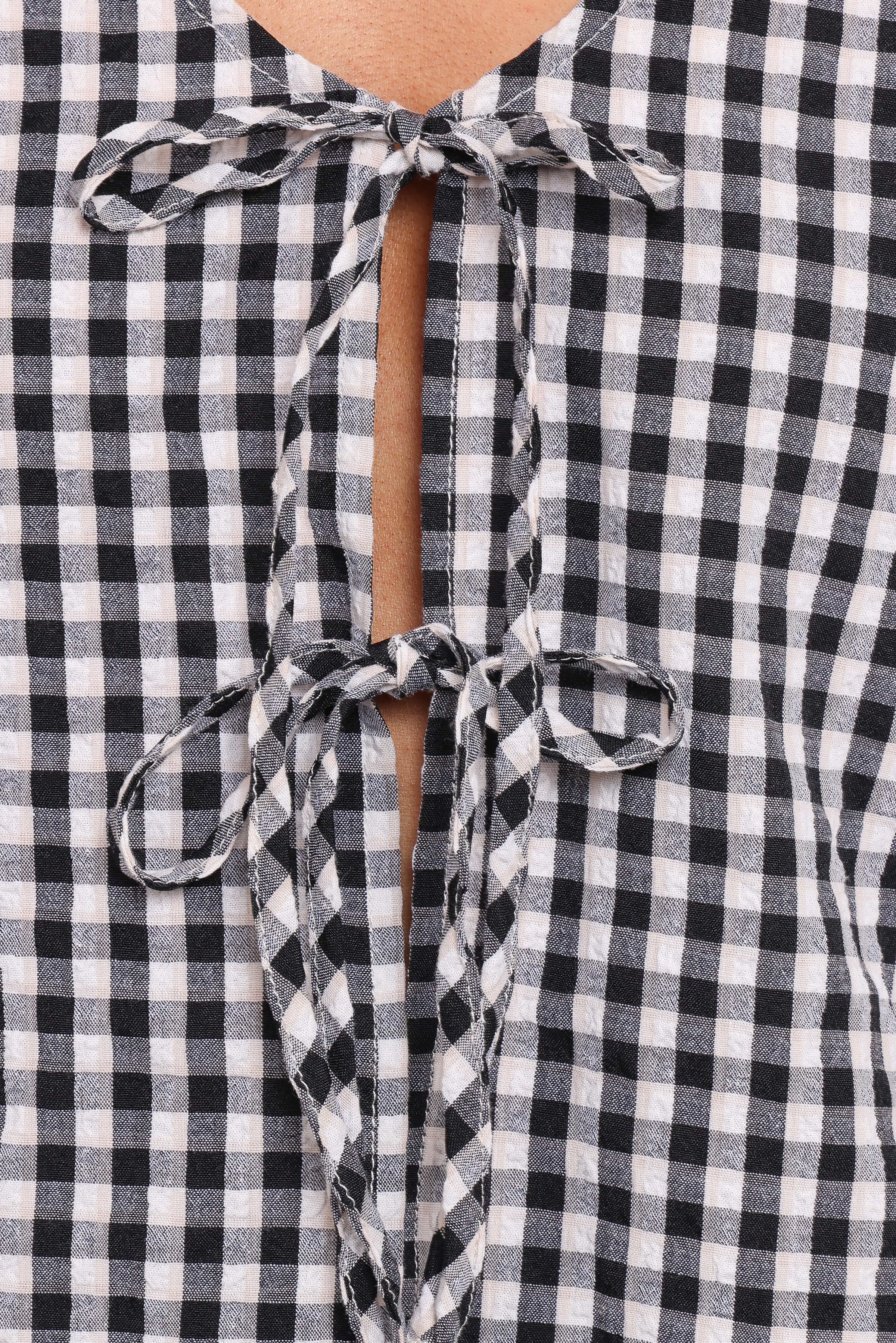 Petal and Pup USA SETS Hilda Pant Set - Black Gingham