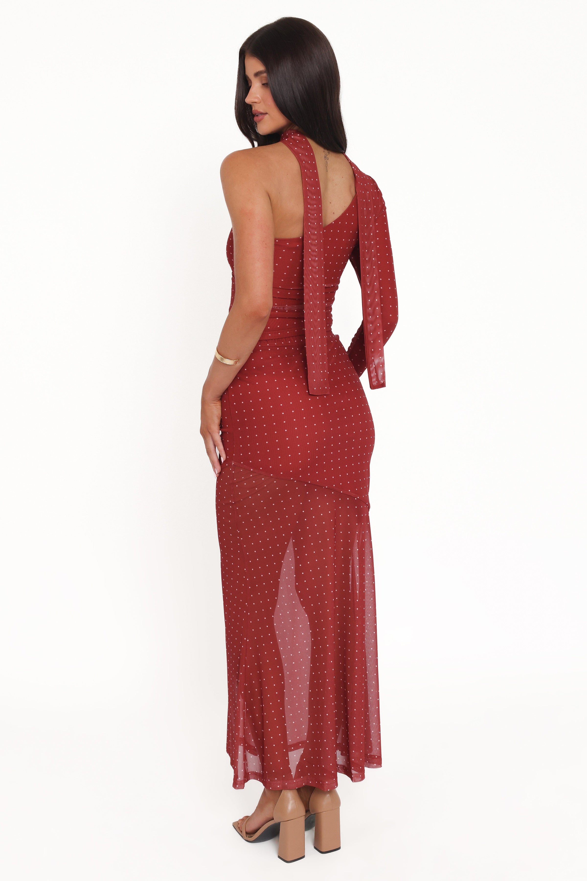 Petal and Pup USA SETS Hollie Mesh Skirt Set - Red Polka Dot