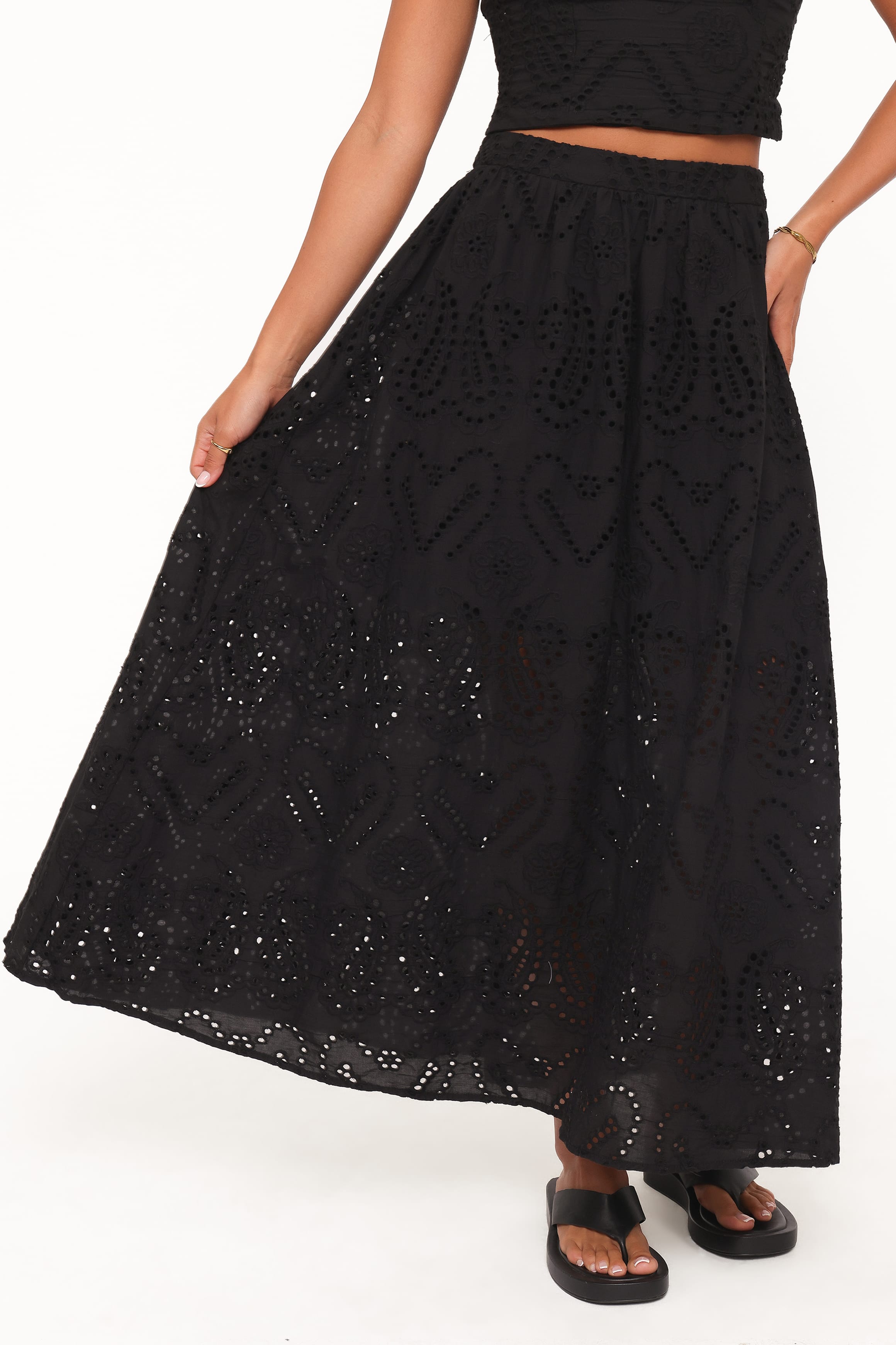 Petal and Pup USA SETS Isabelle Maxi Skirt Set - Black