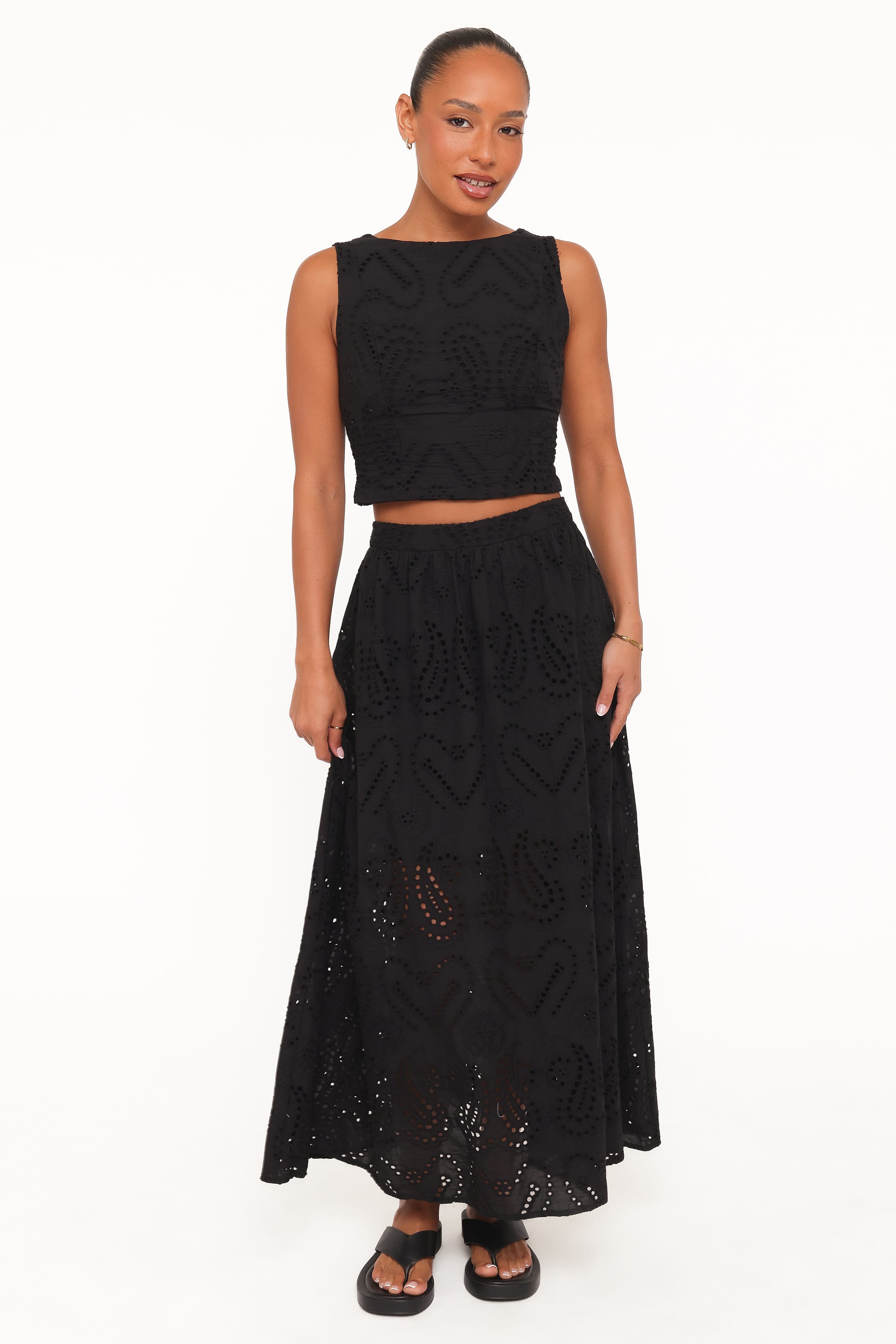 Petal and Pup USA SETS Isabelle Maxi Skirt Set - Black